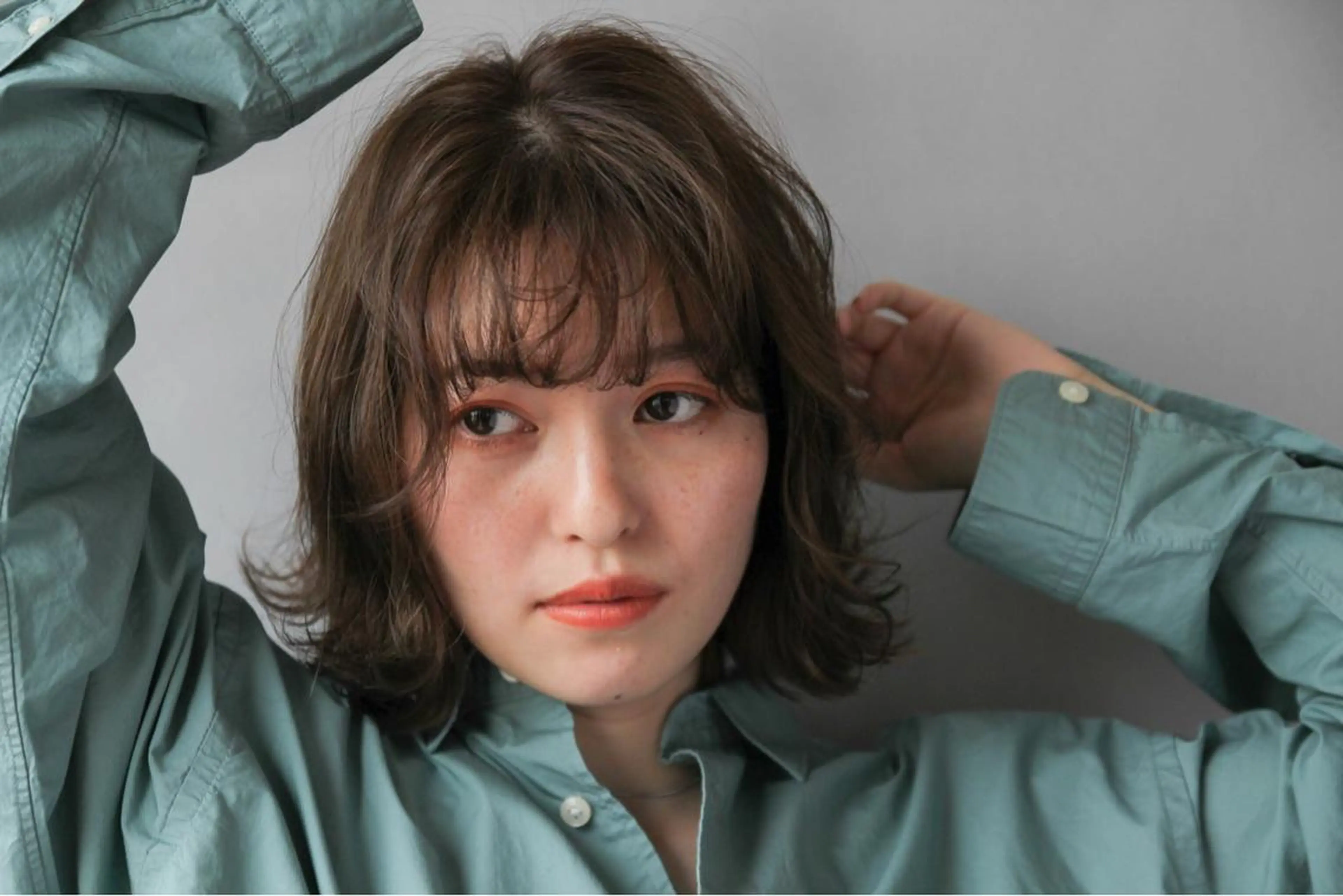 ミディアム 【完全個室】髪質改善 暖色カラー/山崎唯奈のヘアスタイル