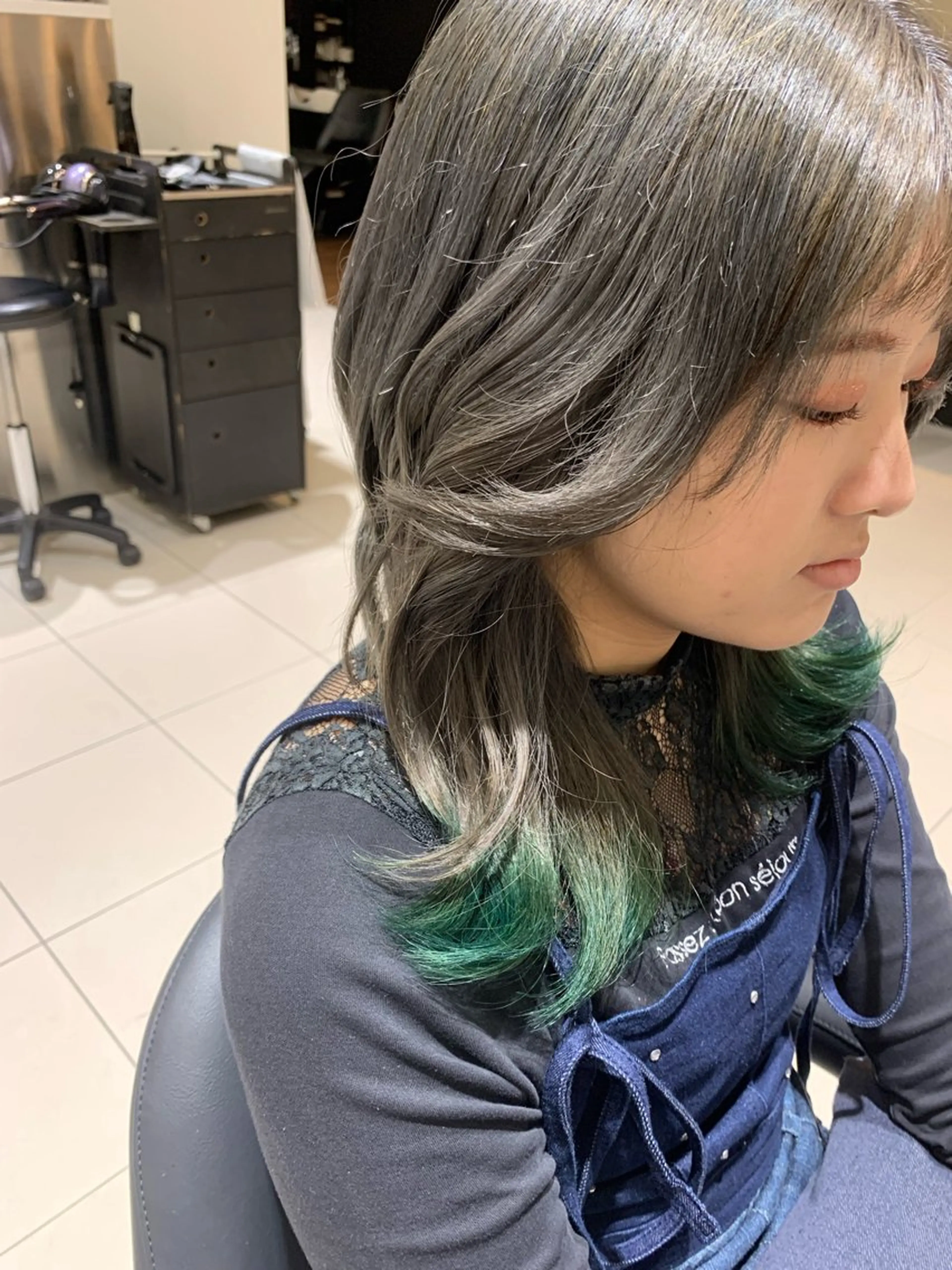 ミディアム レイヤー/韓国風/ 縮毛矯正/沖谷航のヘアスタイル