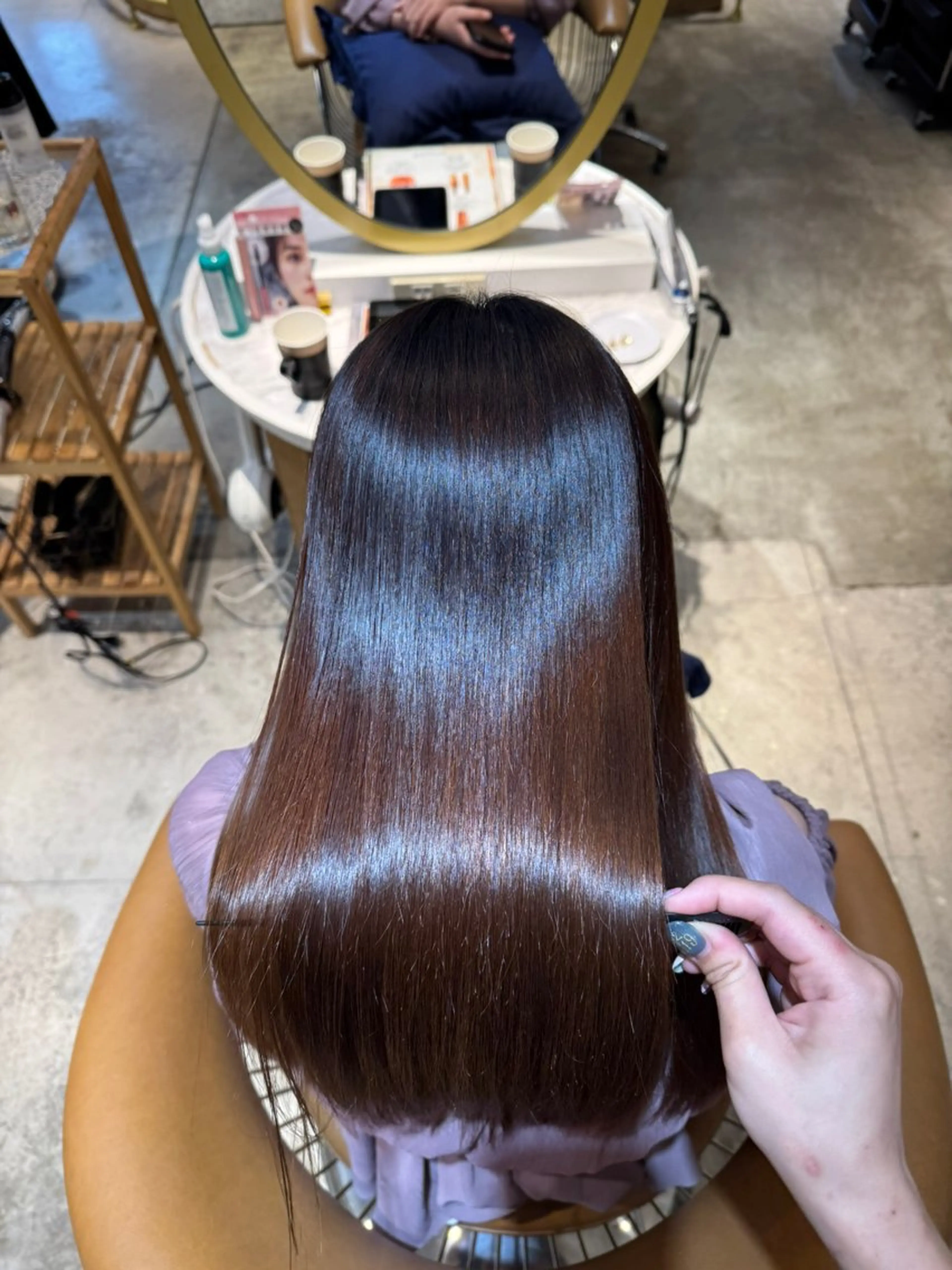 ロング 髪質改善 縮毛矯正 カット ヘアカラー トリートメント ヘアセット 髪質改善/ボブ /韓国/erikoのヘアスタイル