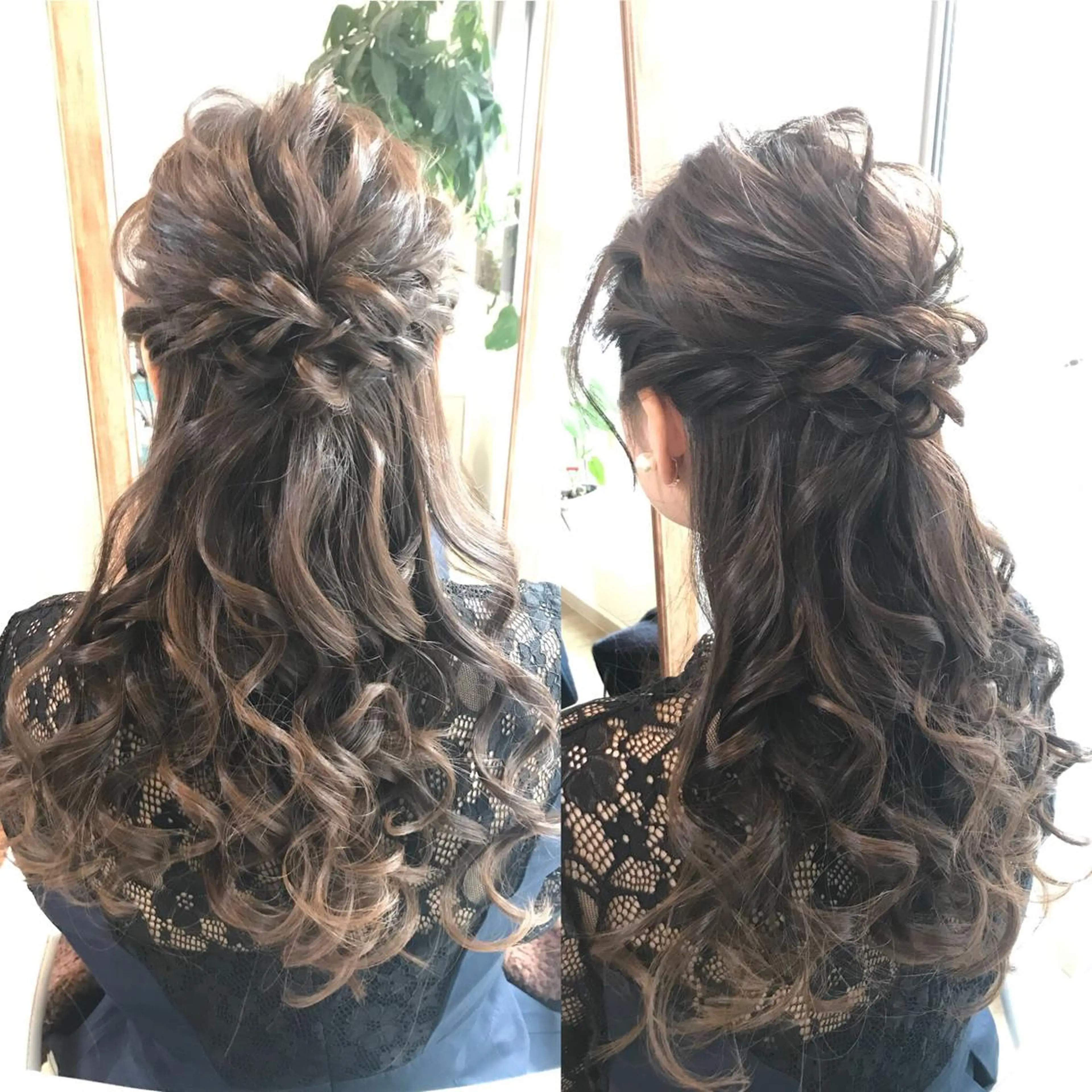 ロング ヘアアレンジ ハーフアップ 早朝✨ヘアセット 着付け/清水玲歌のヘアスタイル