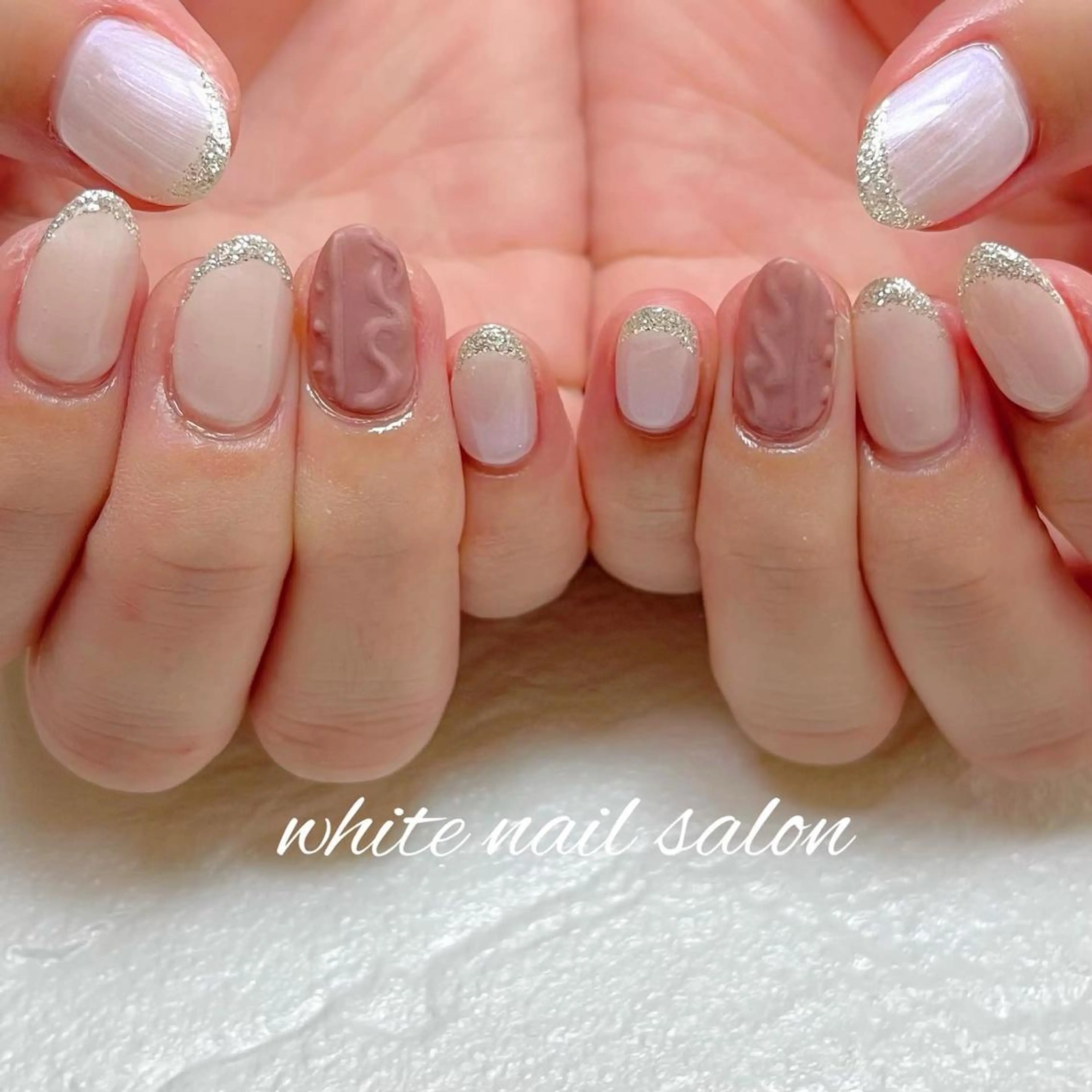 ネイル フットネイル ジェルネイル ハードジェル ラメ(グリッター) 持ち込み ハンドネイル white nail salonのネイルデザイン