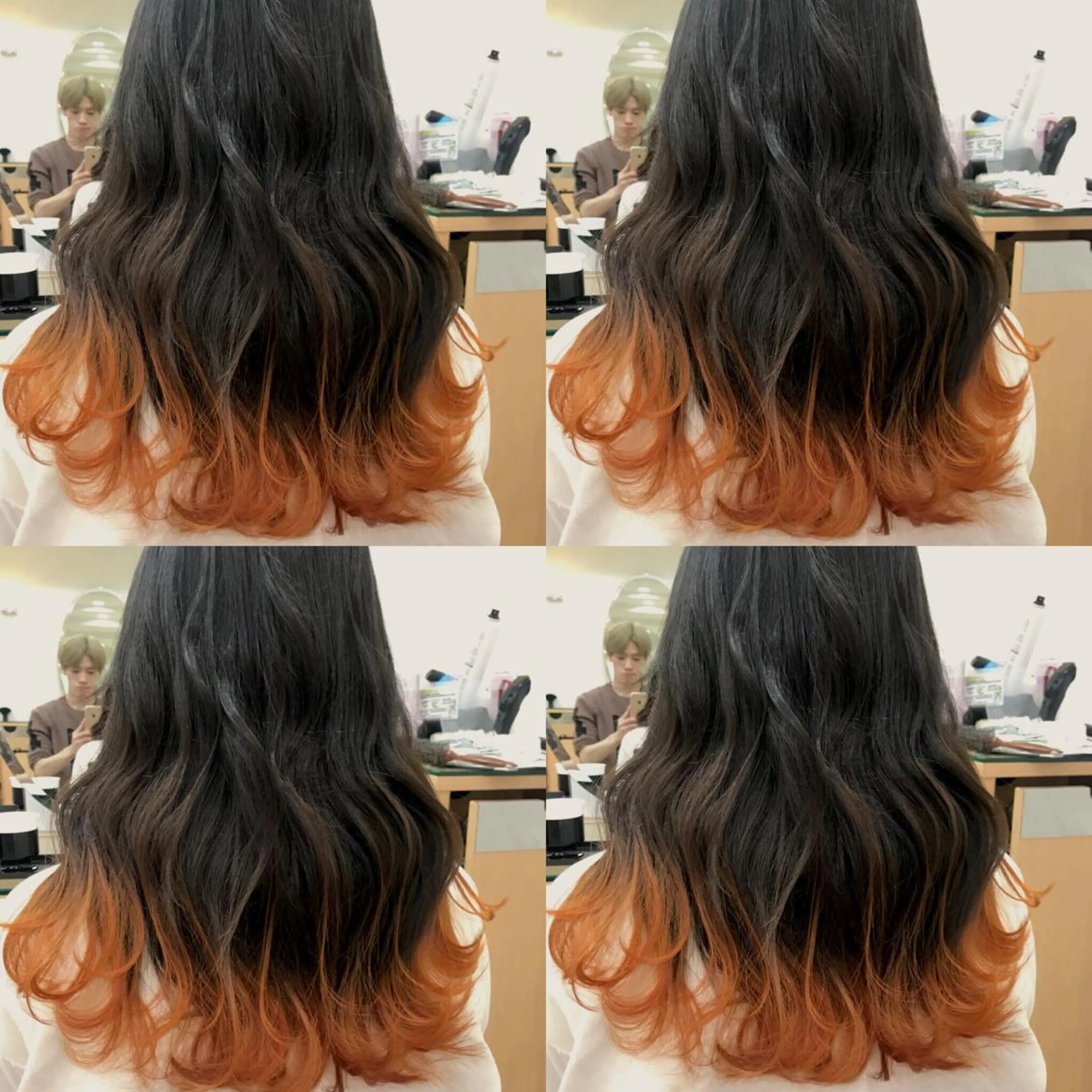 カラー ブリーチ オレンジ ✨艶ブリーチカラー ✨四ノ宮裕己のヘアスタイル