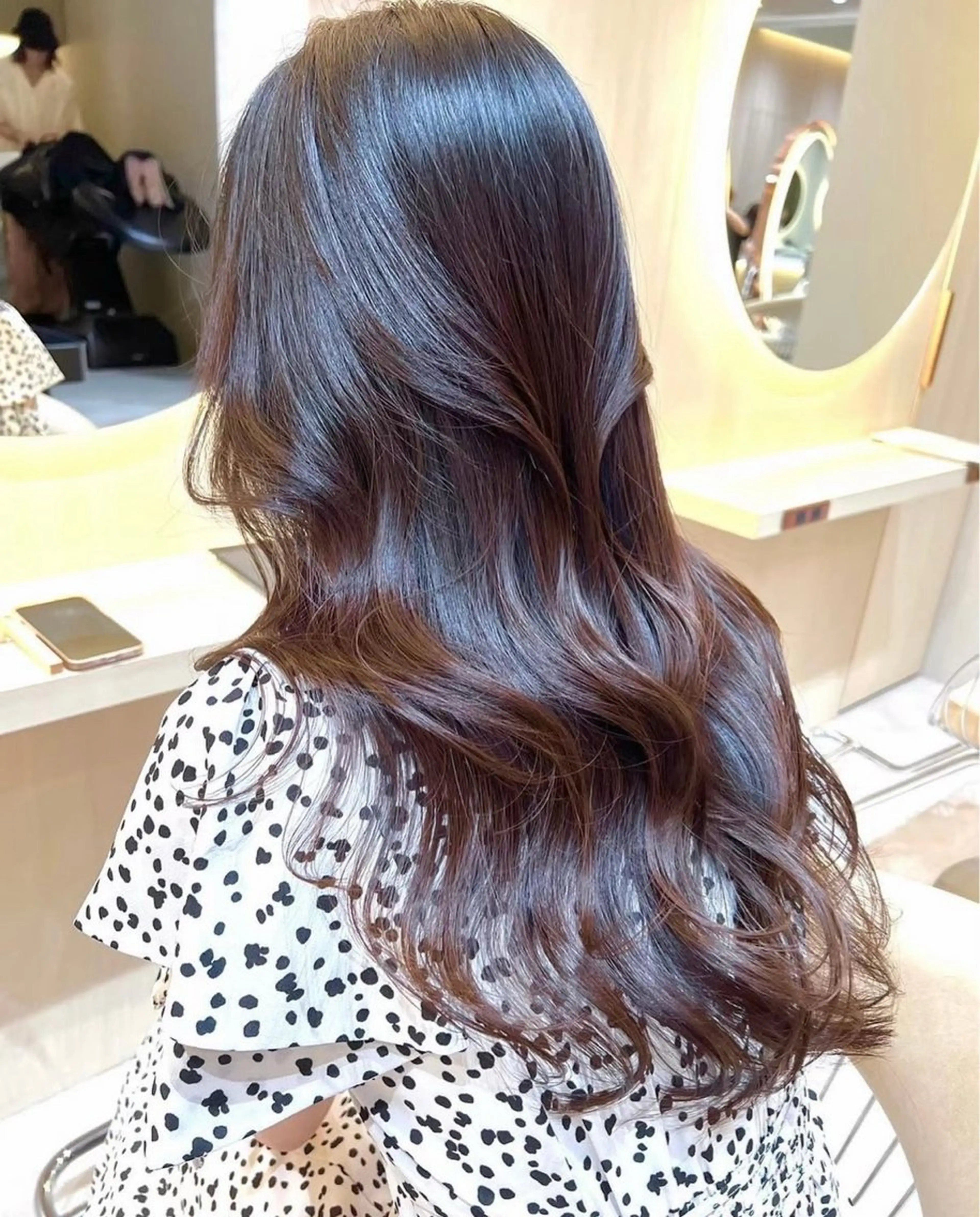 ロング カラー 三井 千里のヘアスタイル