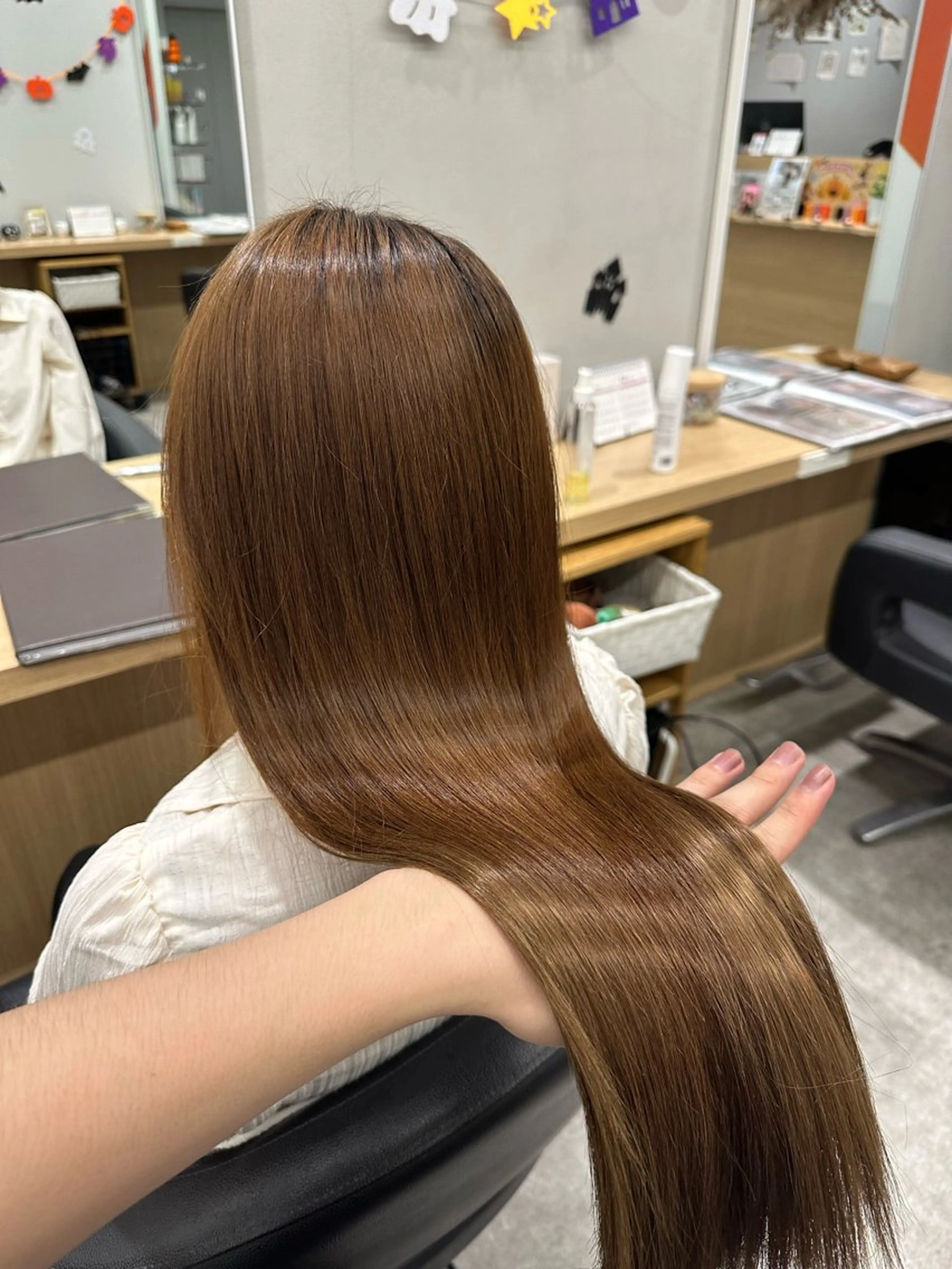ロング カラー 髪質改善 トリートメント ヘアカラー トリートメント 巻ける髪質改善🫧ハ イライト/永田汰伊智のヘアスタイル