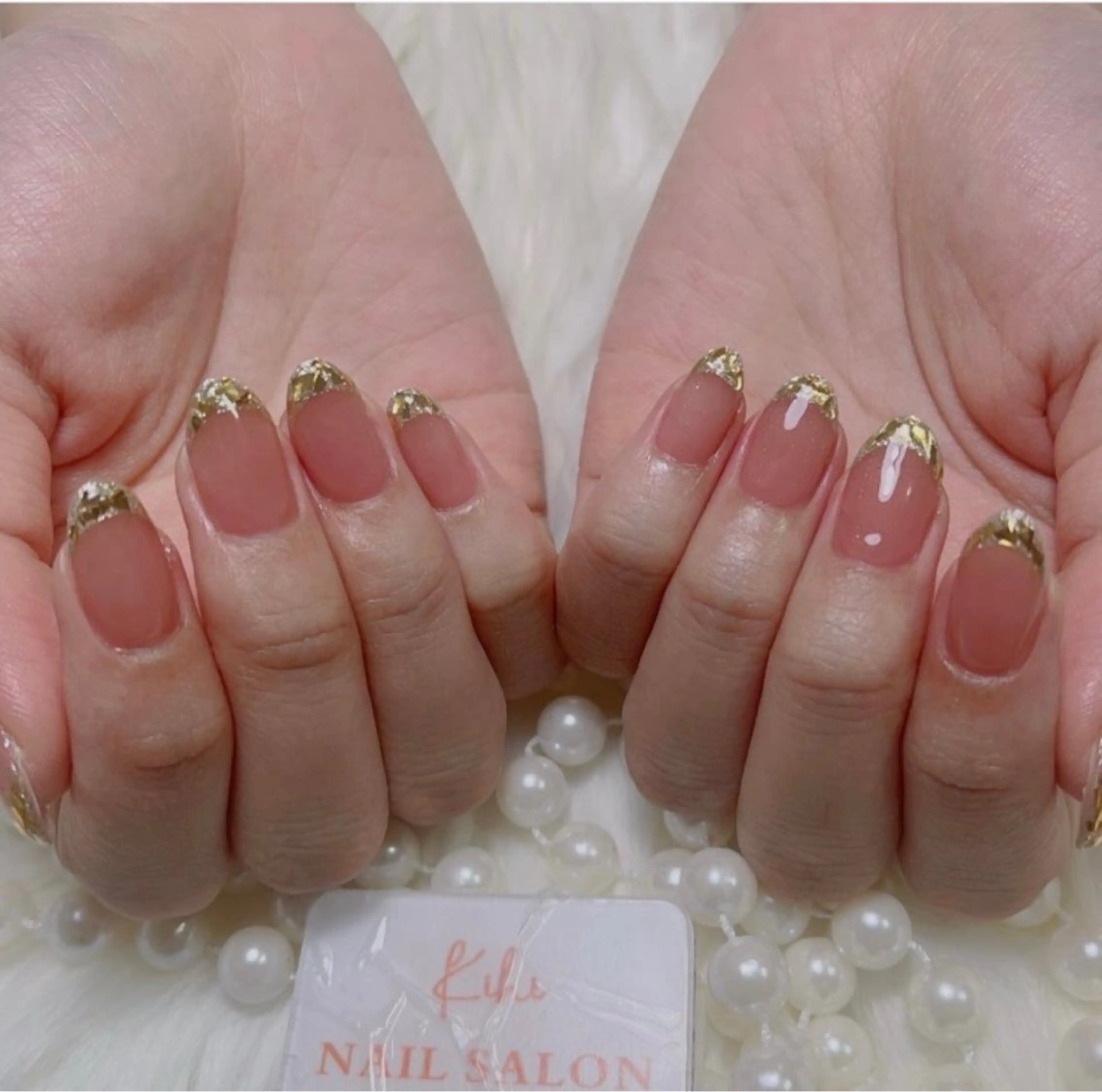 ネイル フレンチネイル ガラスフレンチ 米澤 ハナユキのネイルデザイン