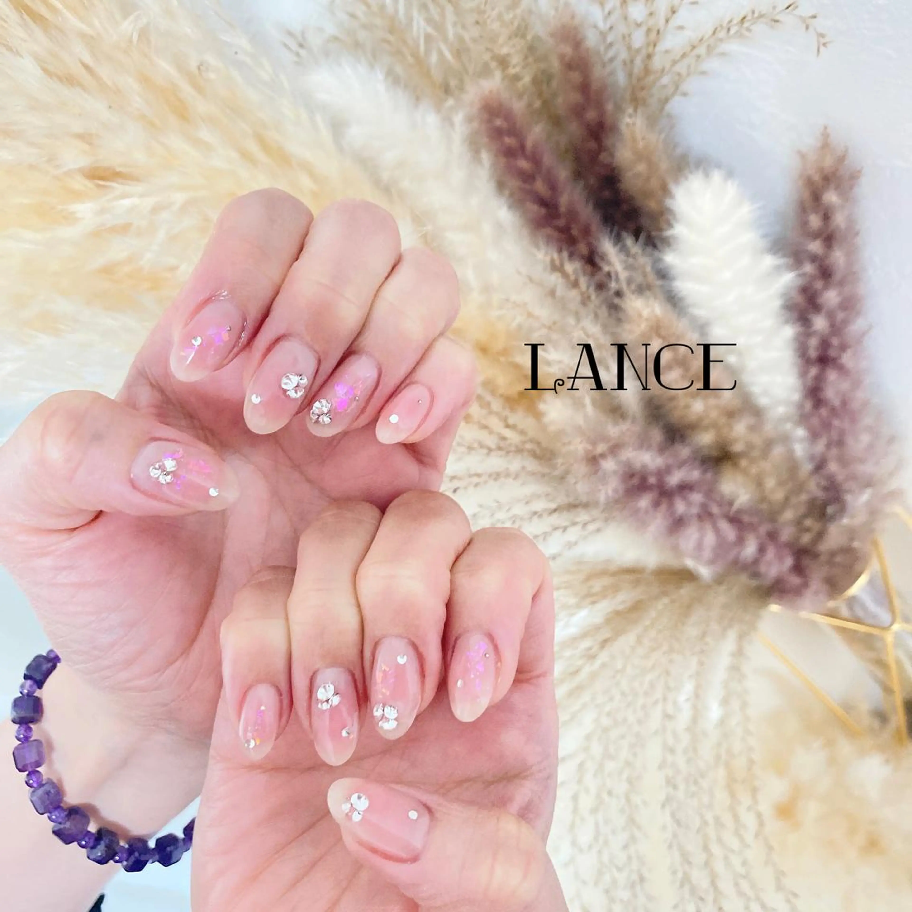 ミディアム ネイル オーロラネイル フットネイル フレンチネイル ミラーネイル ニュアンスネイル ハンドネイル Lance nailのネイルデザイン