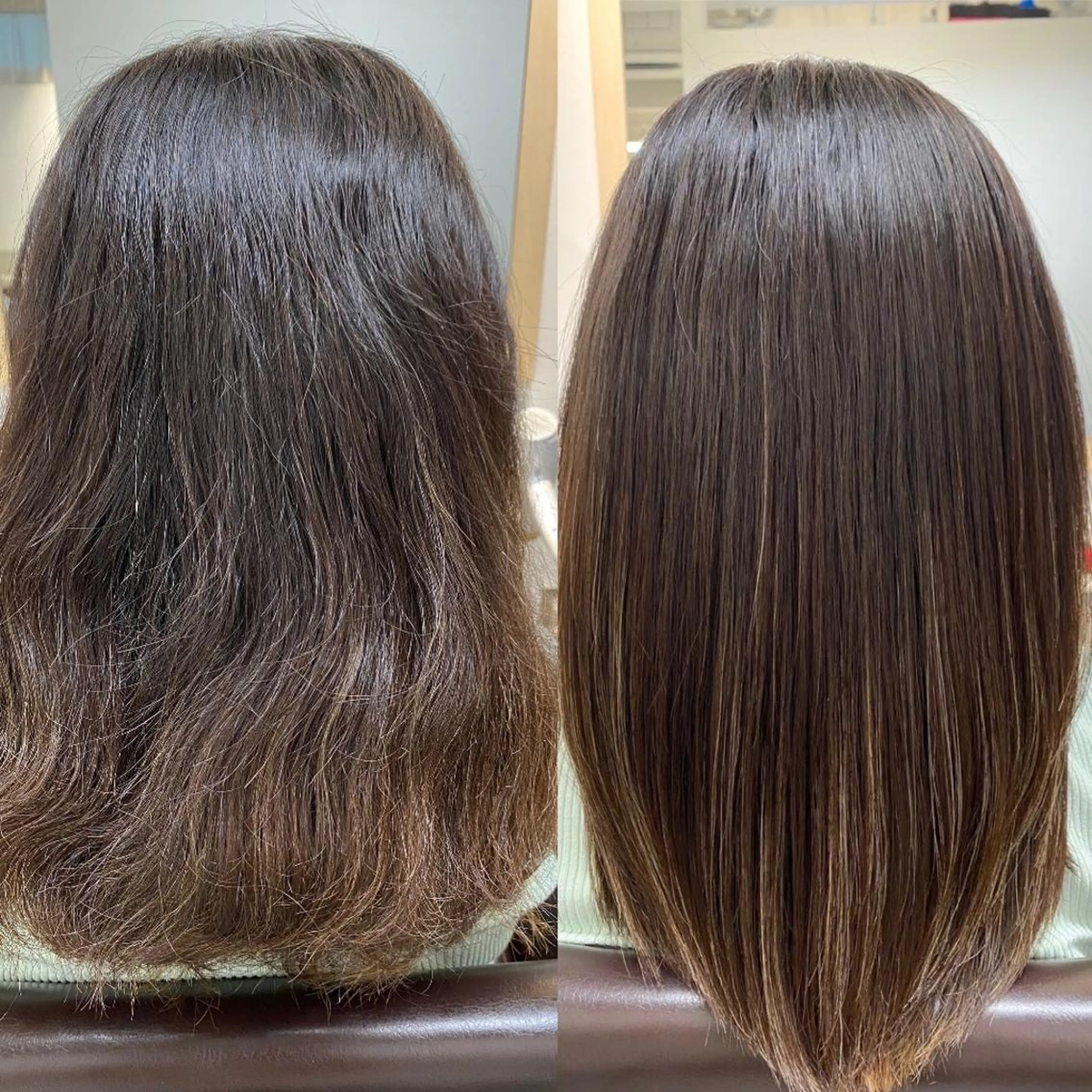 セミロング 髪質改善 縮毛矯正 デジタルパーマ💫/ 似合わせカット✂️のヘアスタイル