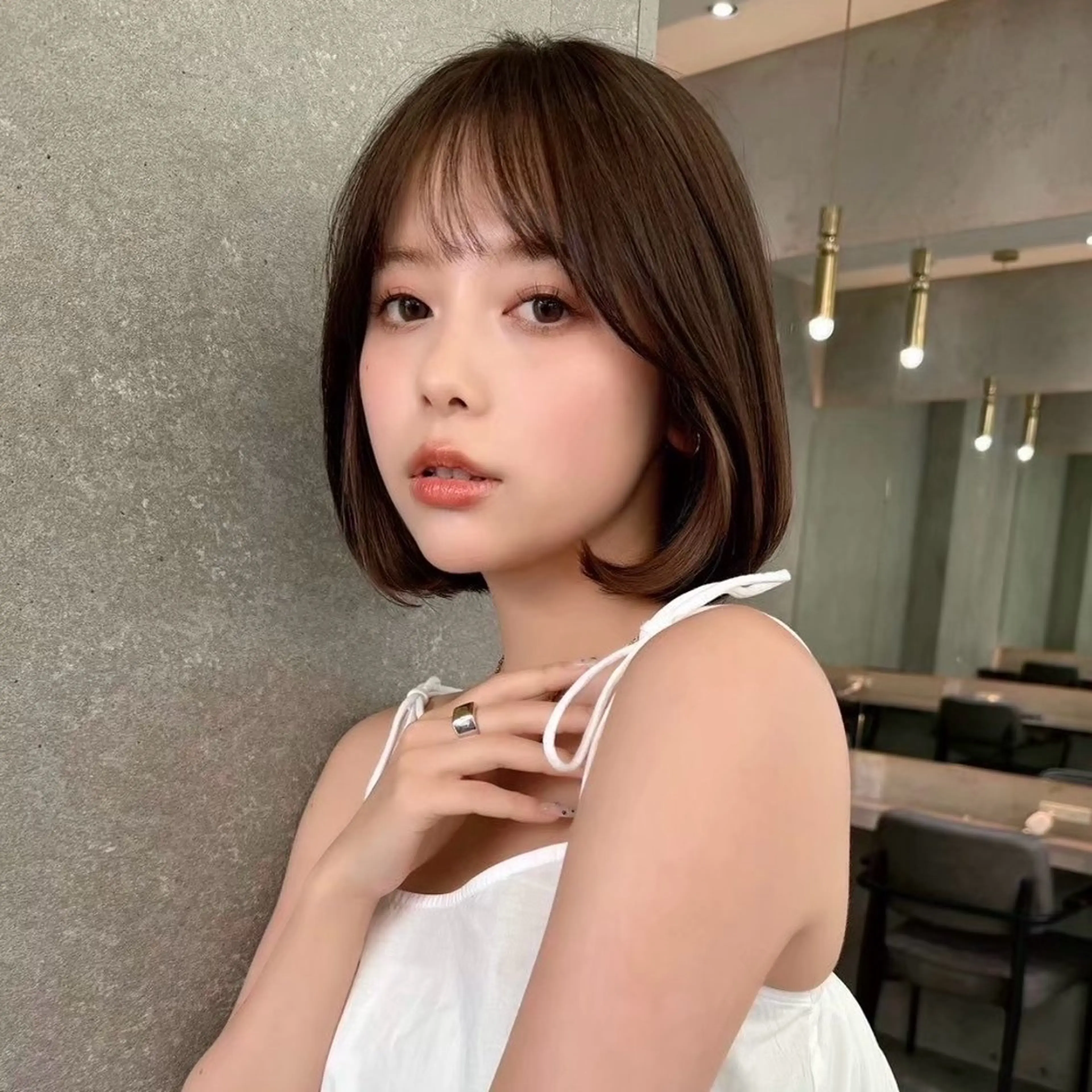 ショート カラー ヘアカラー カラーモデル募集🎀 縮毛矯正✨Runaのヘアスタイル