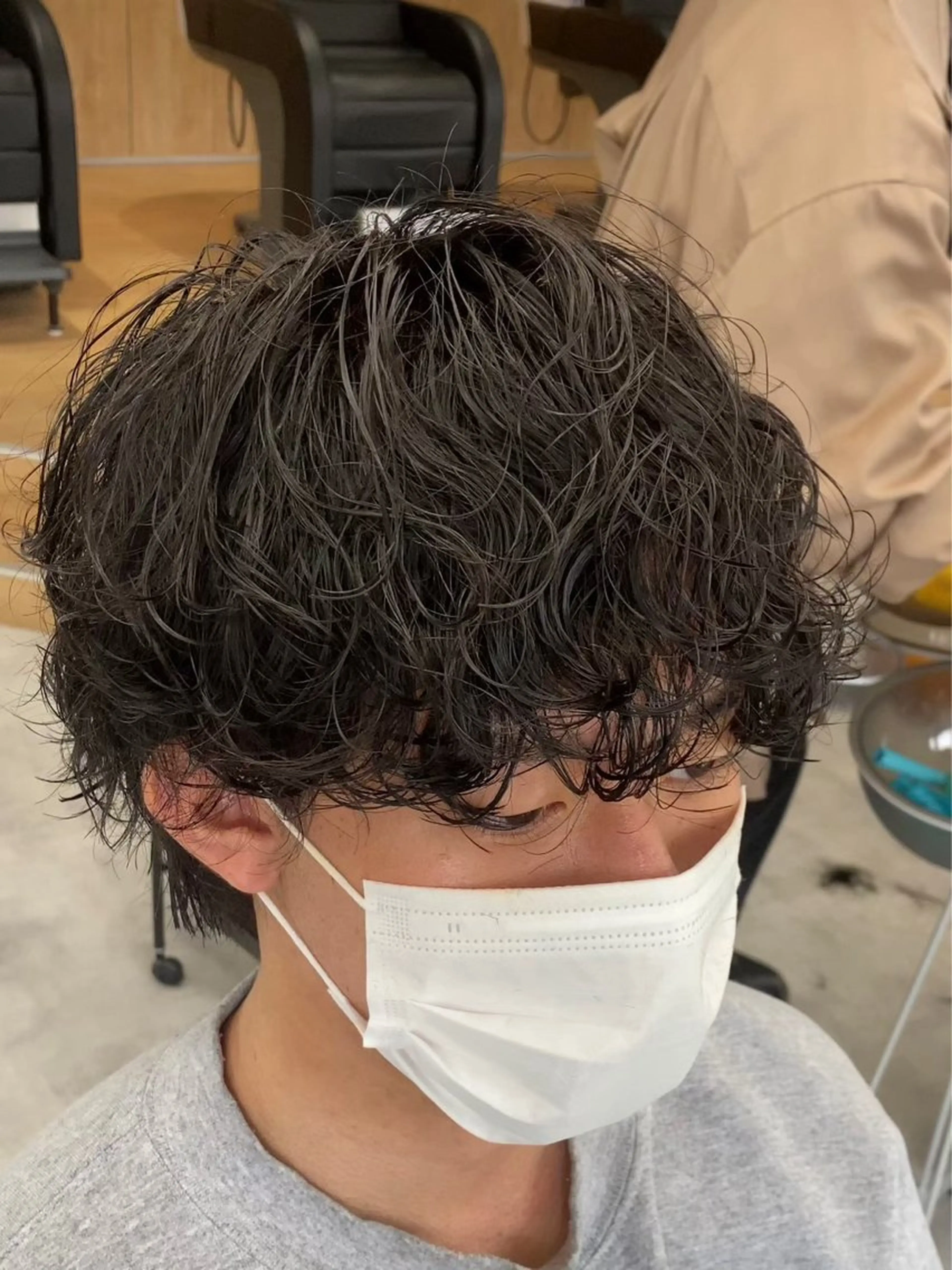 ショート パーマ メンズ カット パーマ メンズパーマ/新潟/ 万代／田崎亮🌟のヘアスタイル