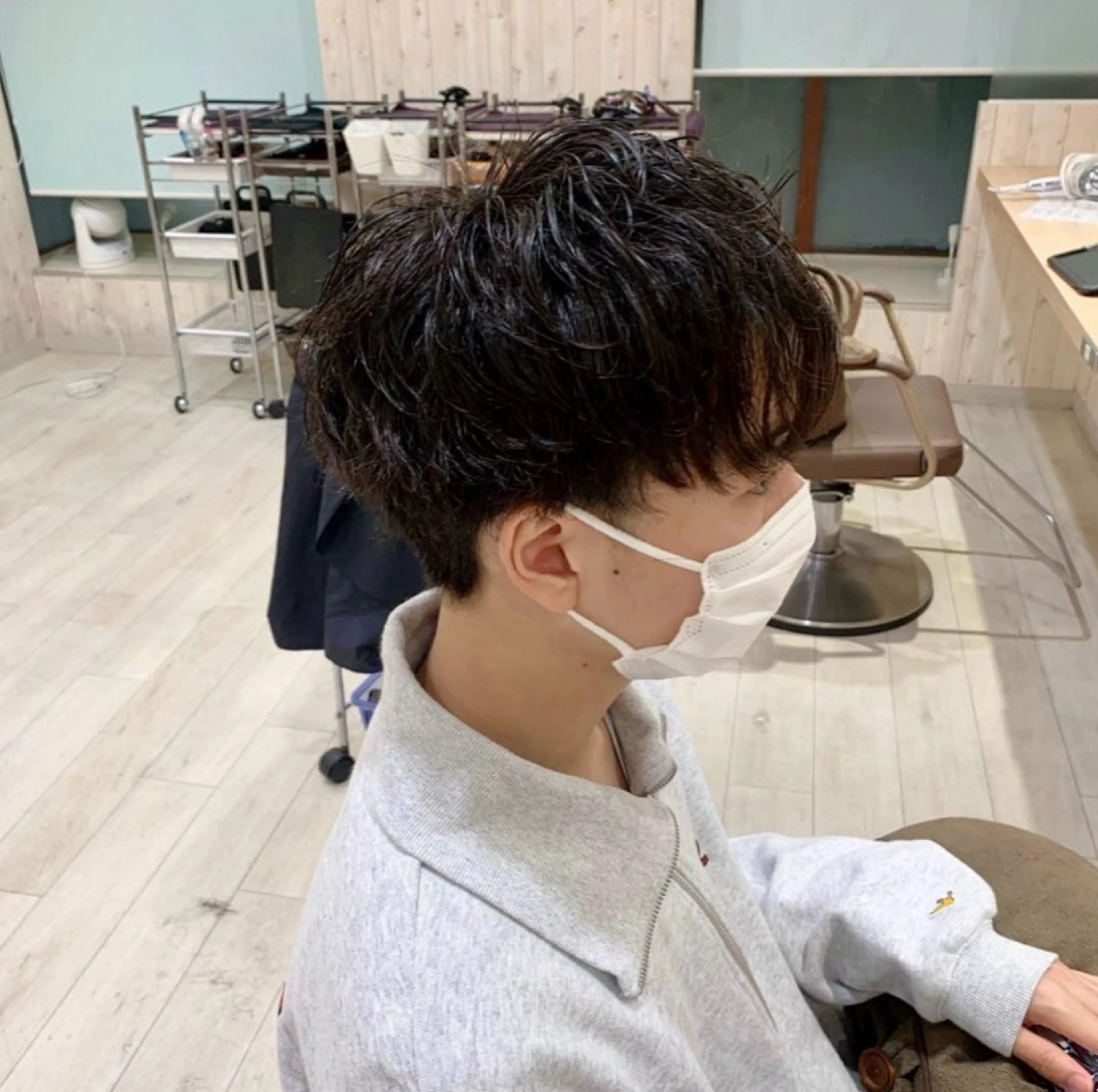 メンズ カット 髪質改善縮毛５０％ OFF/吉田 響歌♡のヘアスタイル