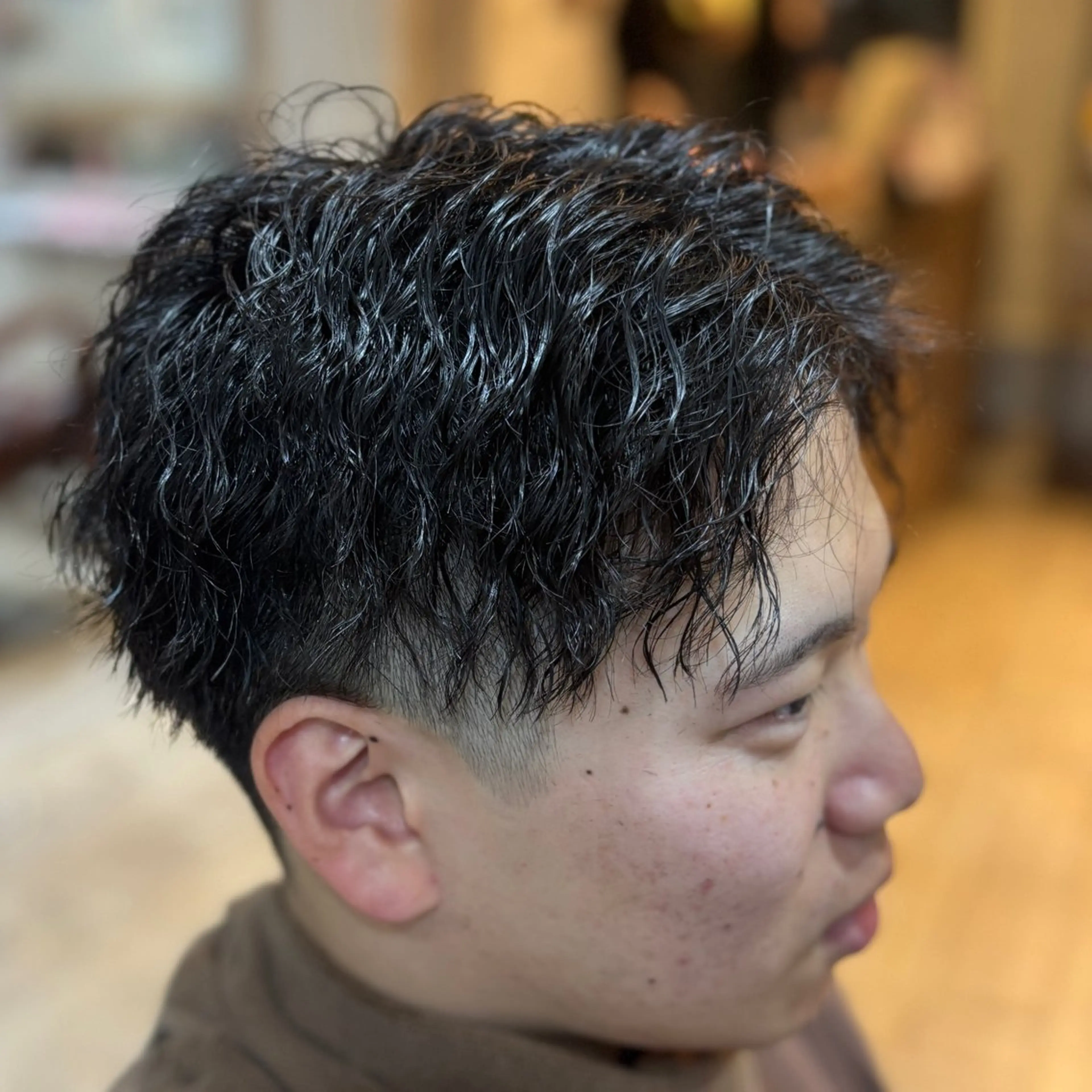 ショート パーマ メンズ カット パーマ 💥桜木町メンズ専門 💥ルキのヘアスタイル