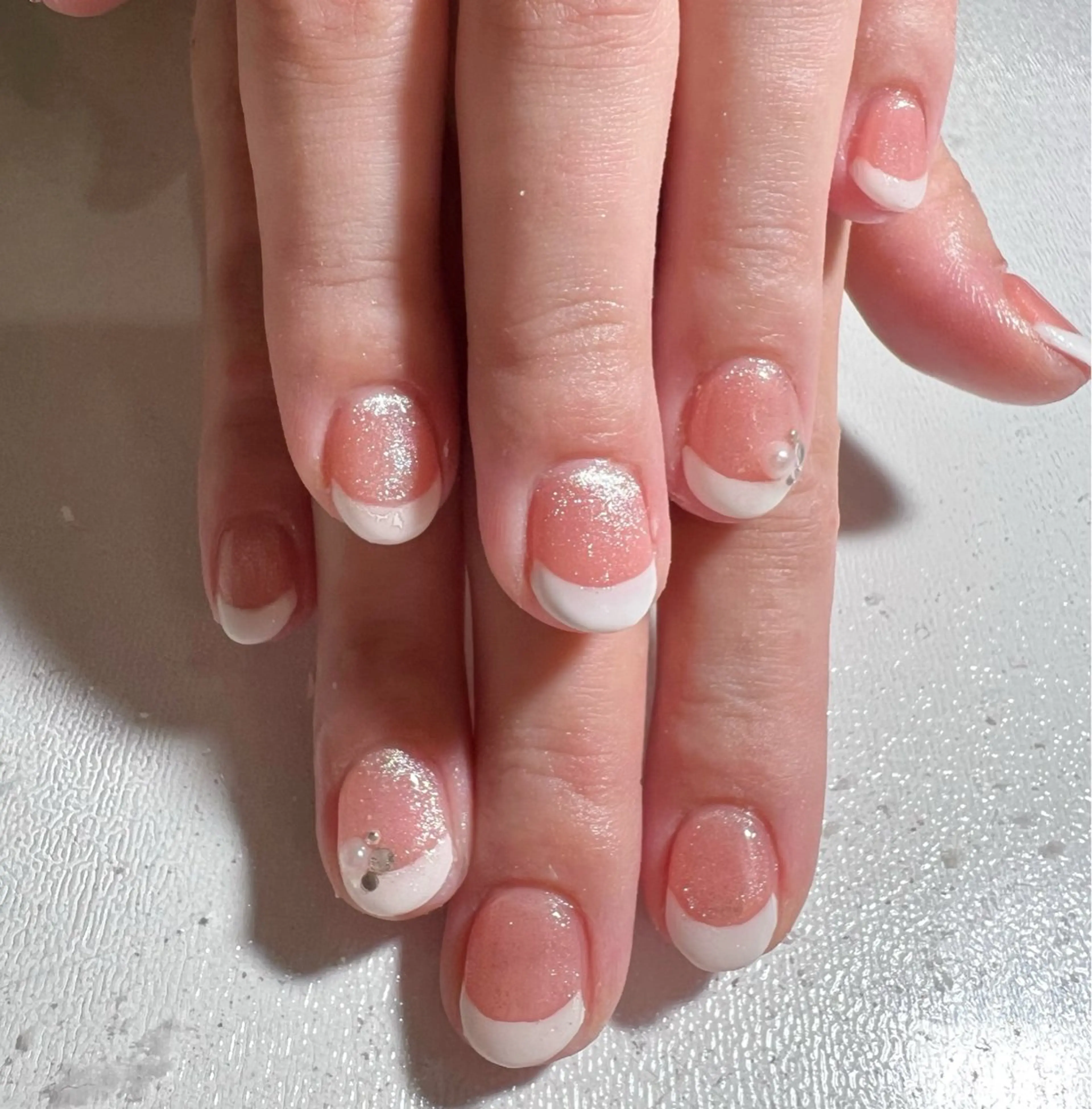 ネイル フレンチネイル マグネットネイル マグネットフレンチ シンプルネイル ハンドネイル private salon mieのネイルデザイン