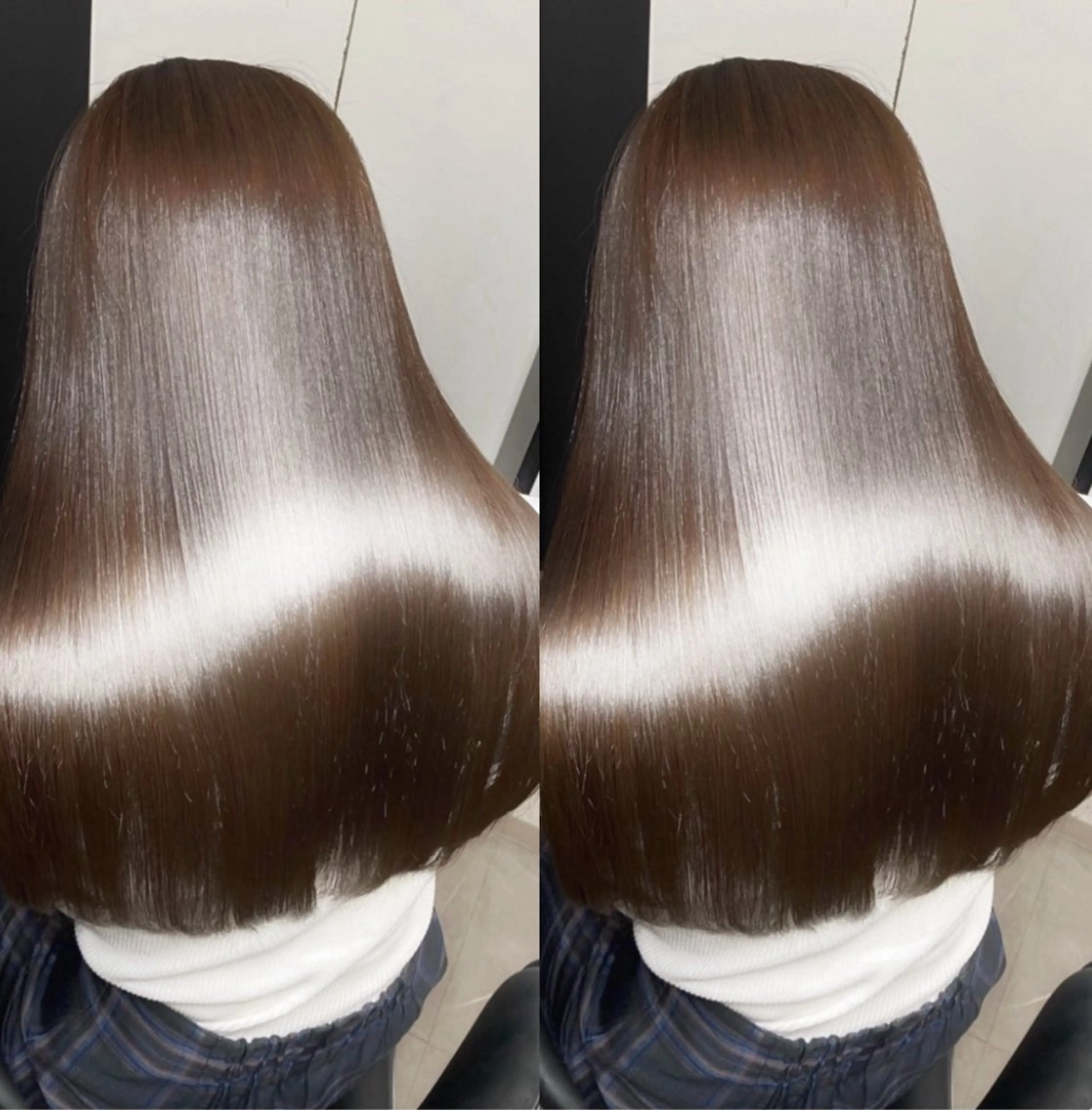 ミディアム カット ヘアカラー トリートメント uniii/新宿 髪質改善/縮毛矯正のヘアスタイル