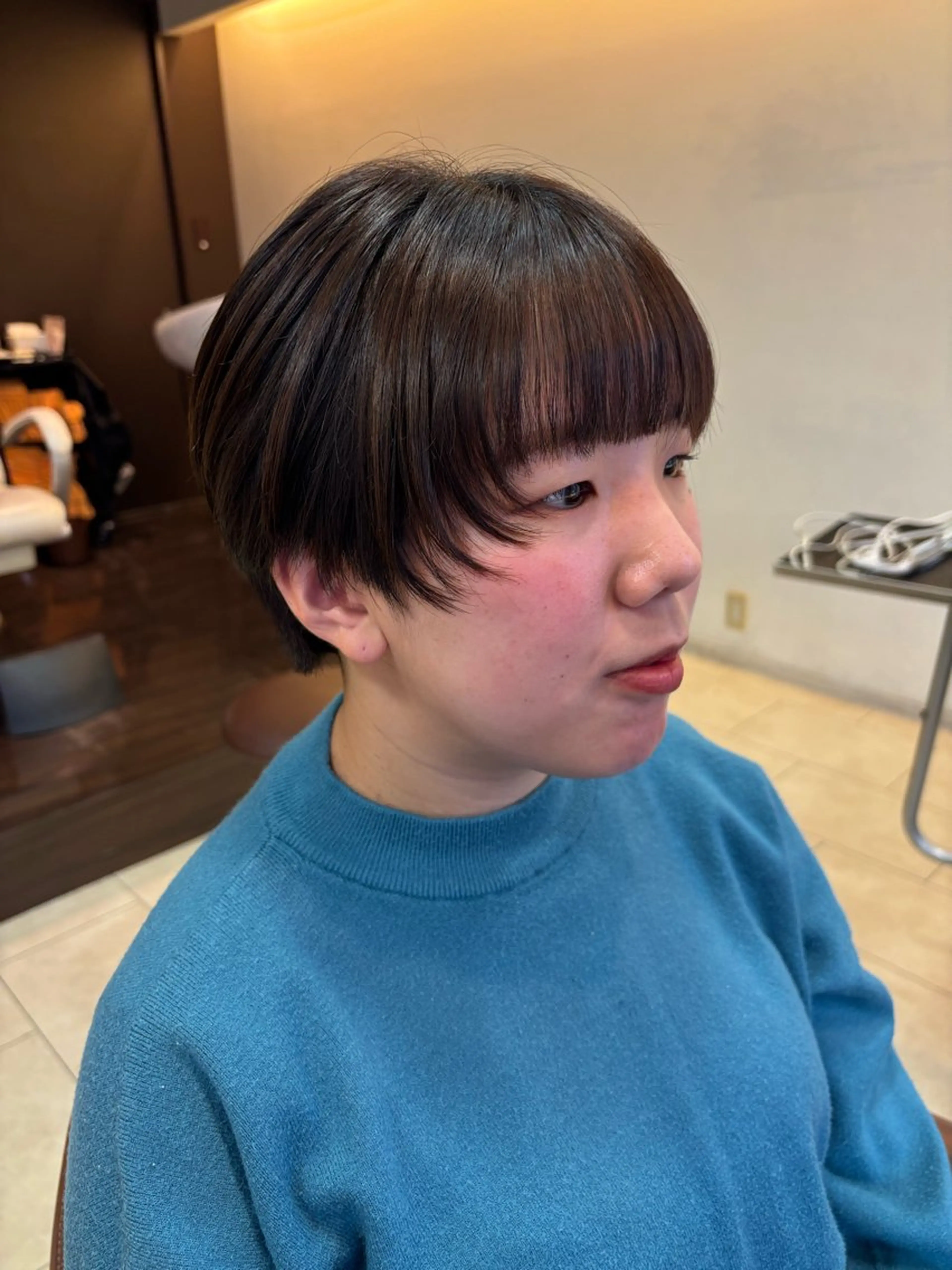 ショート 顔周りカット レイヤーカット カット 髪質改善/艶 カラー/れいなのヘアスタイル