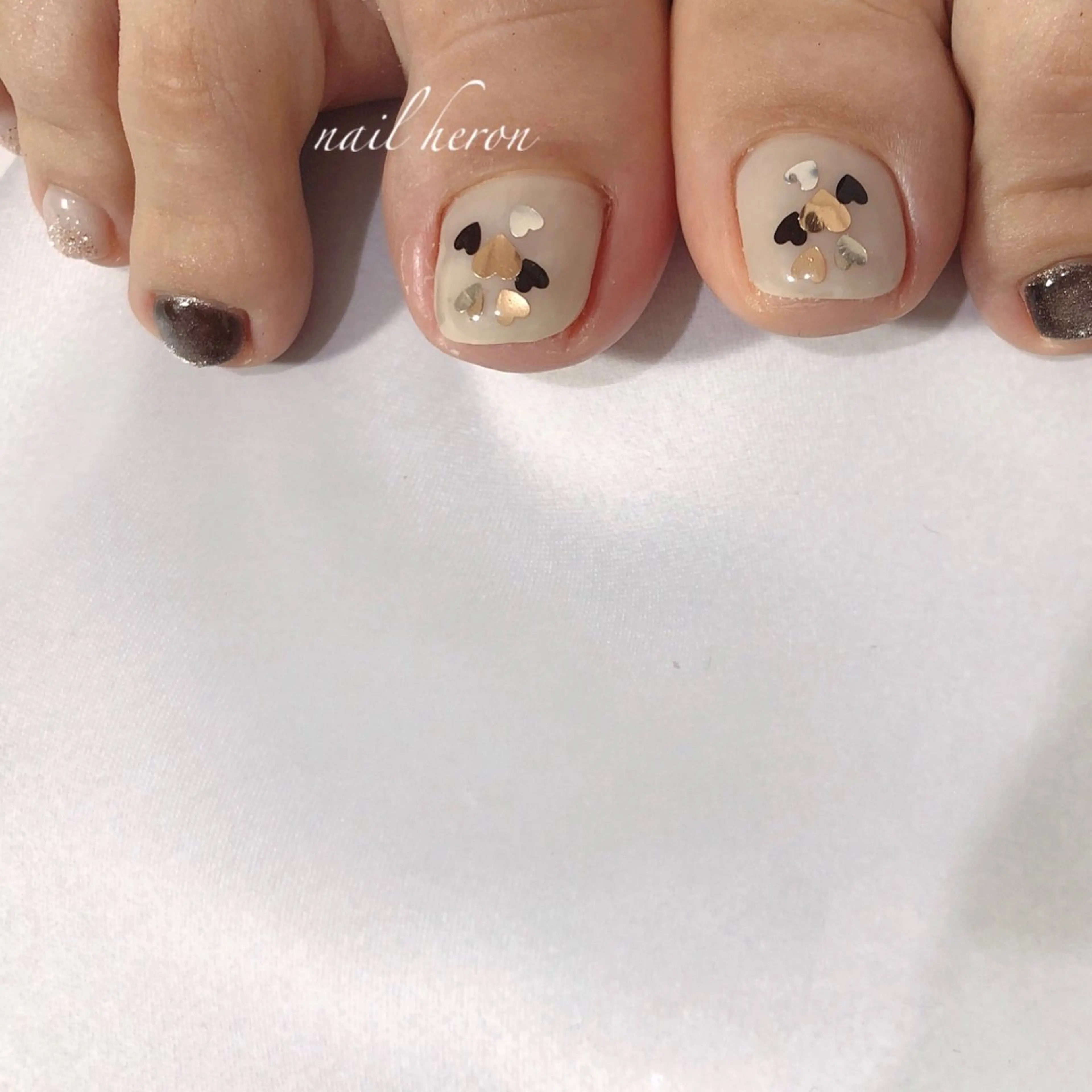 ネイル ハート フットネイル nail heron所属・saki_ nail heronのネイルデザイン