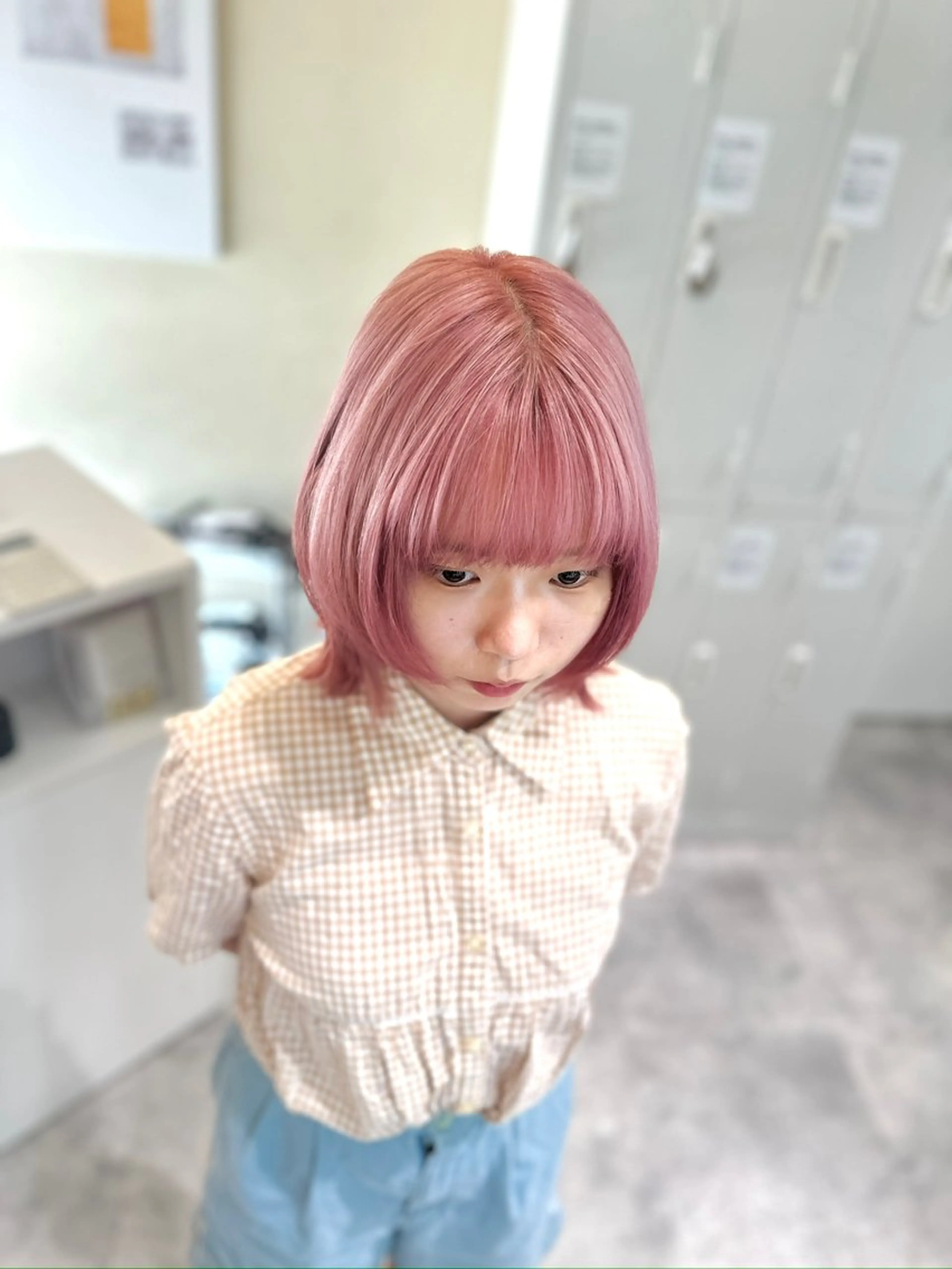 セミロング カラー ショートボブ ブリーチ ダブルカラー イルミナカラー ブリーチなしカラー カット ヘアカラー トリートメント opus 店長大和 レイヤー/赤み消しのヘアスタイル