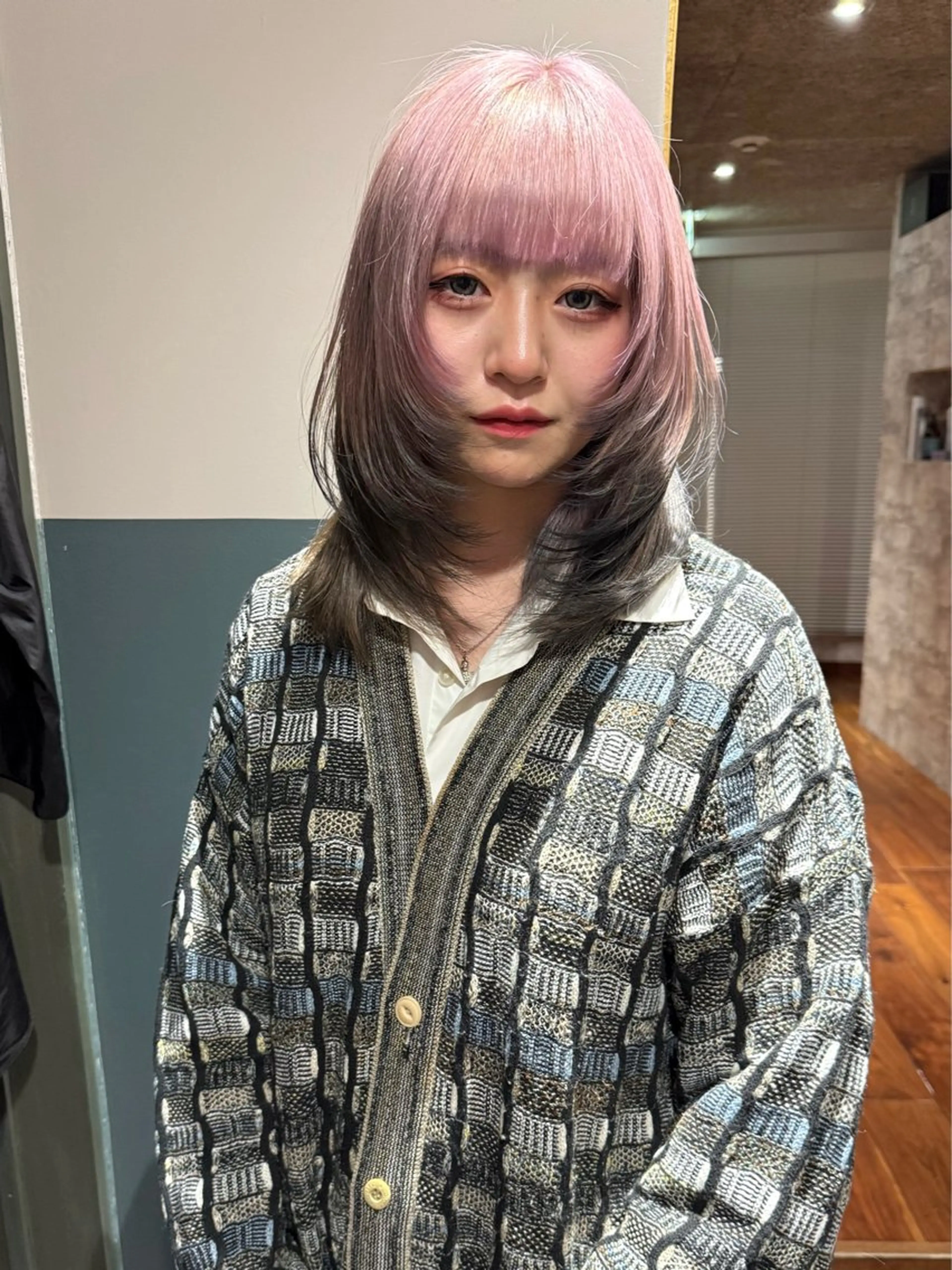ミディアム カラー 似合わせカット カット ヘアカラー トリートメント mai / linoah˚✧のヘアスタイル