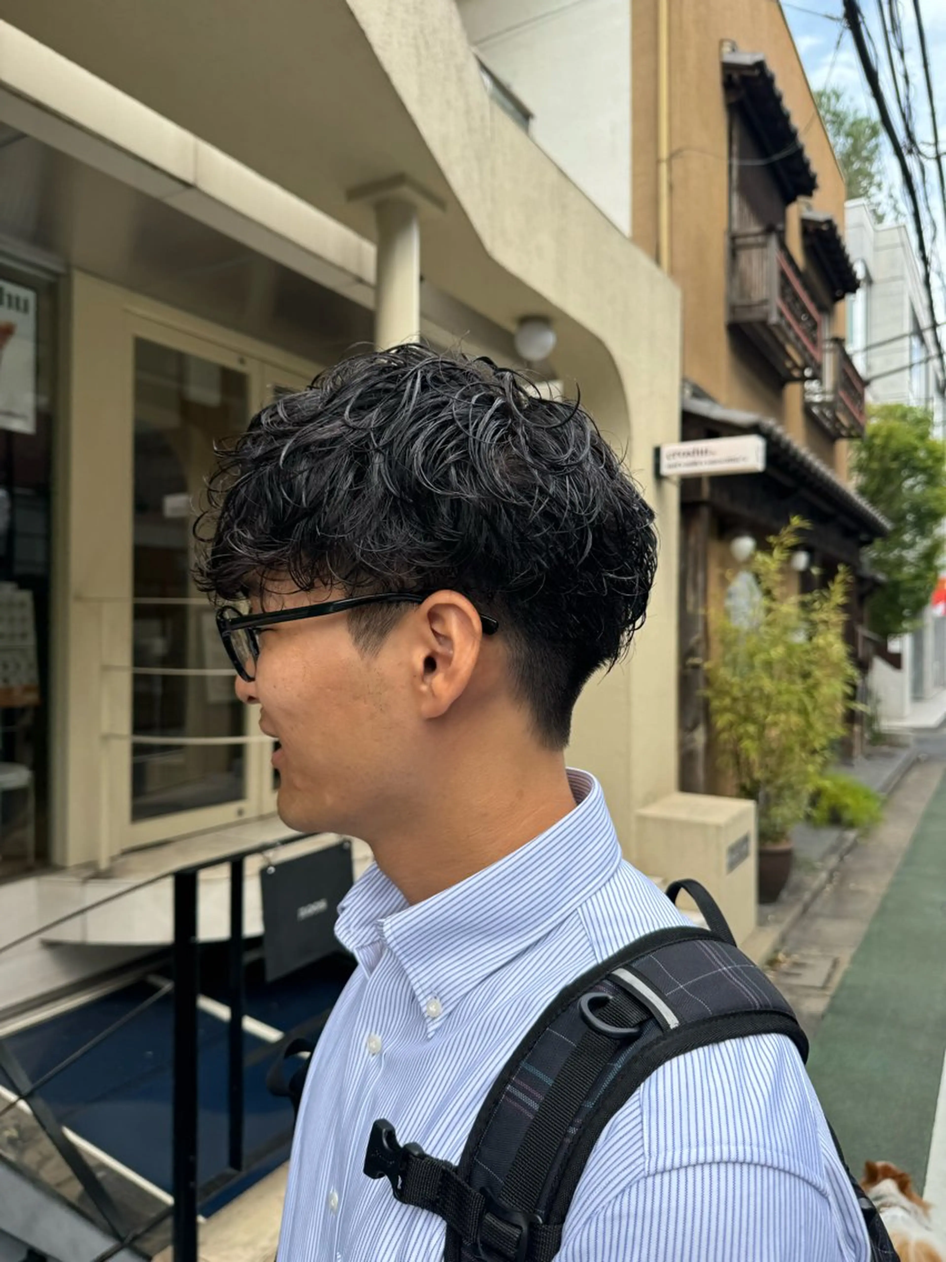 パーマ メンズ カット パーマ You/透明感カラー レイヤーカット/ボブのヘアスタイル