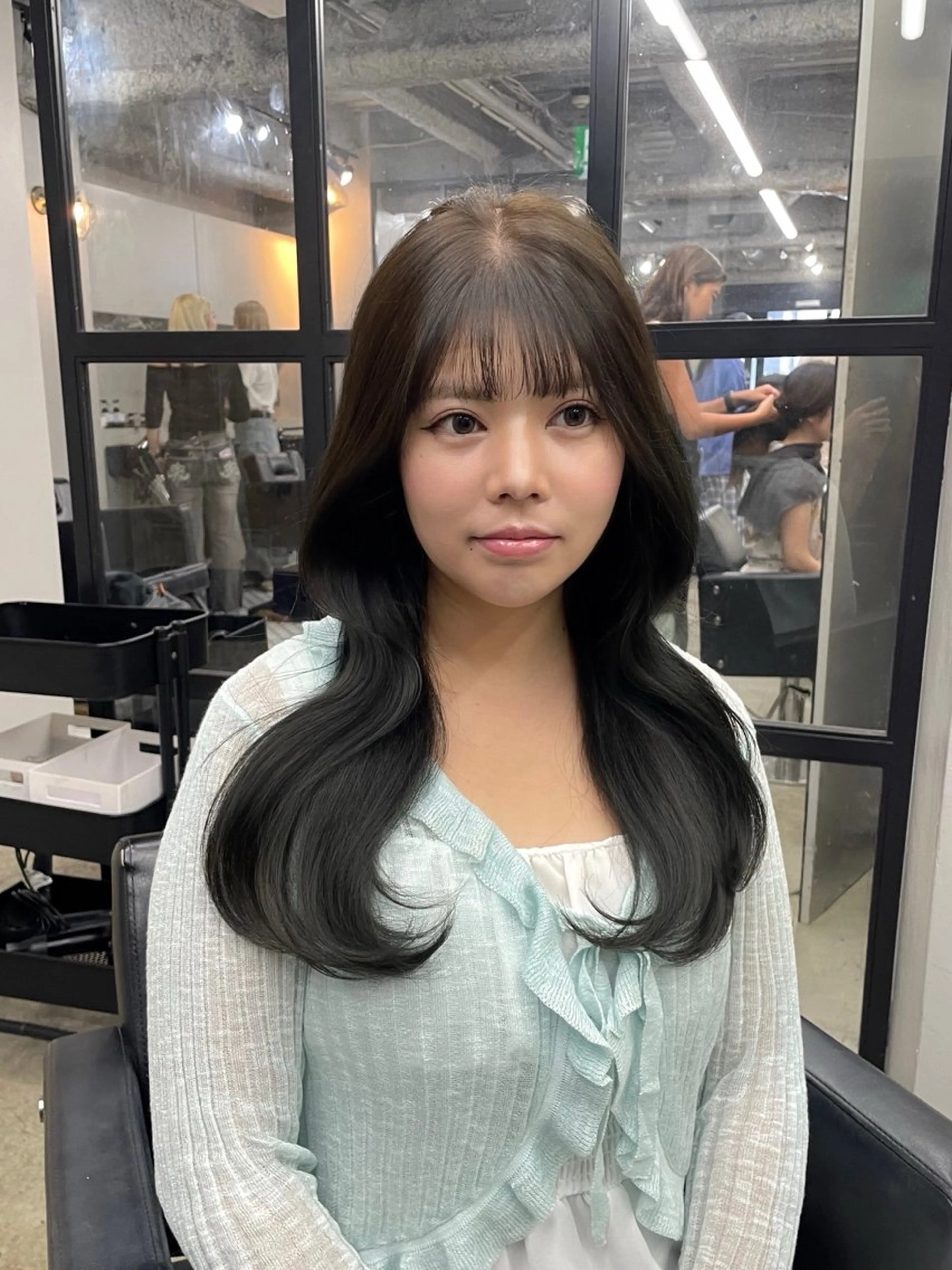 ロング カラー 新宿/韓国ヘア/ 髪質改善ストレートのヘアスタイル