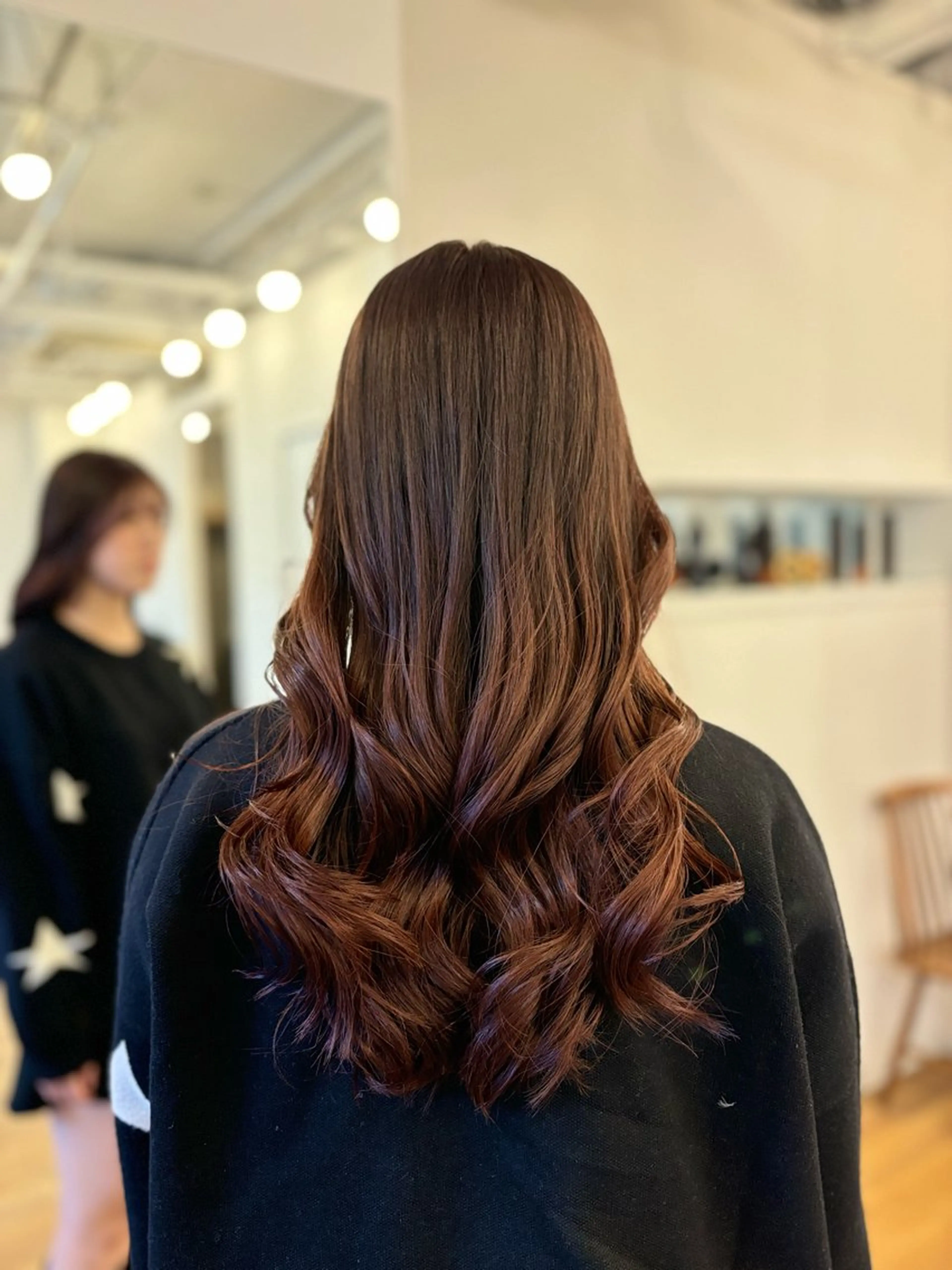 ロング カラー ブラウンカラー ピンクカラー ピンクブラウン 三浦 桃華のヘアスタイル
