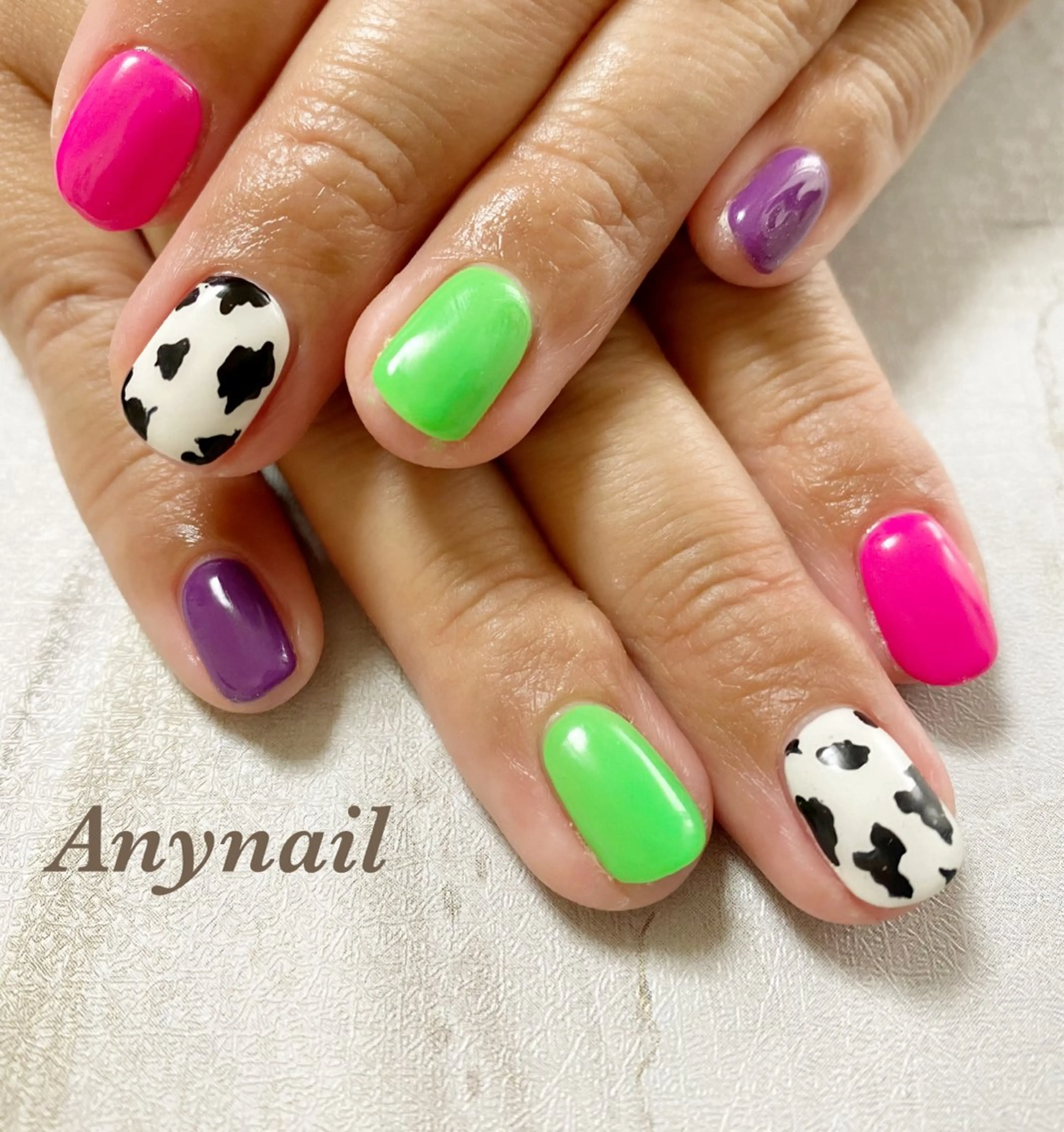 ネイル ブルー ワンカラーネイル 岩澤 恵子のネイルデザイン