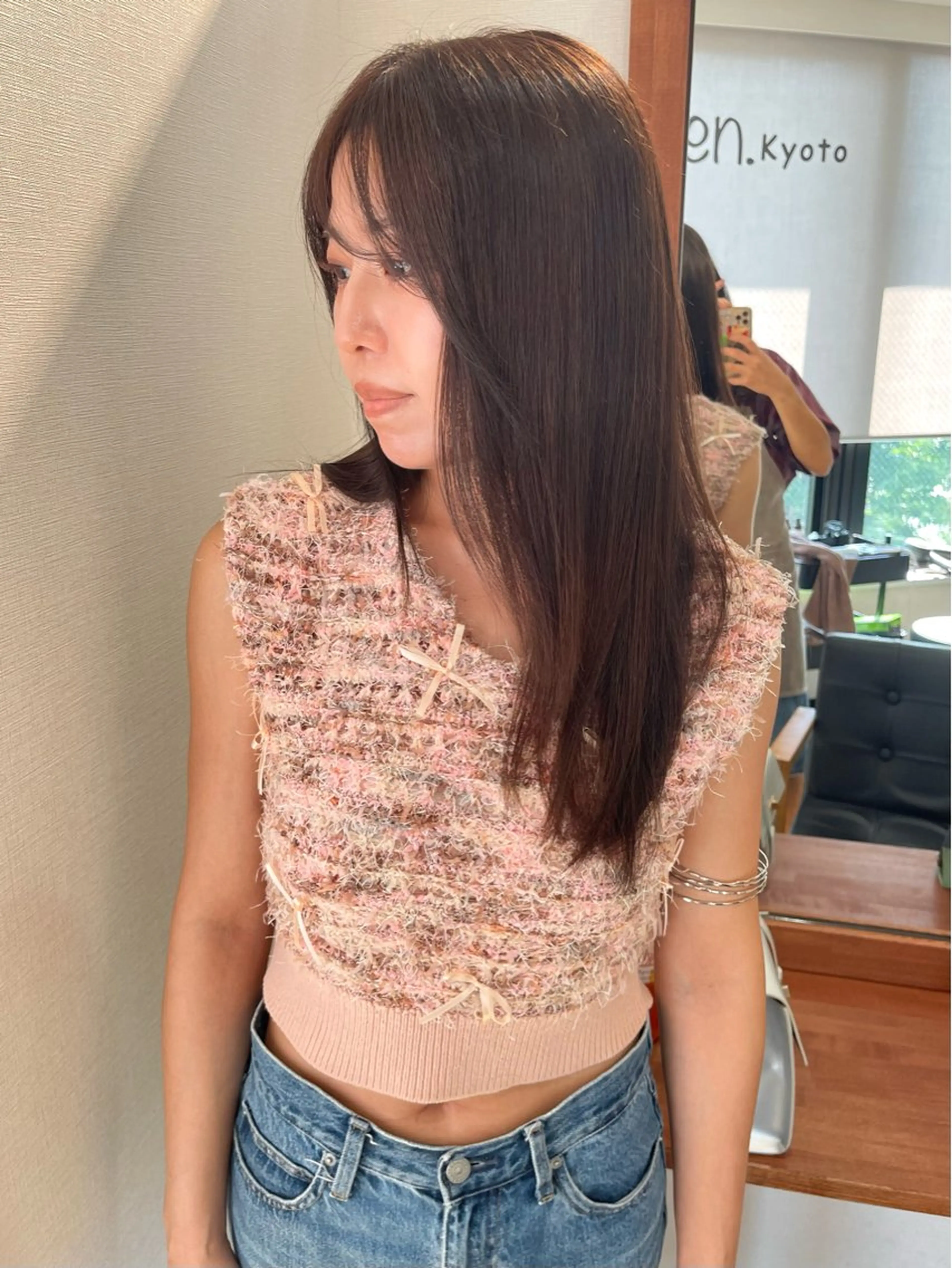 ミディアム カラー ベージュカラー 髪質改善 カット ヘアカラー トリートメント 田室 和幸のヘアスタイル