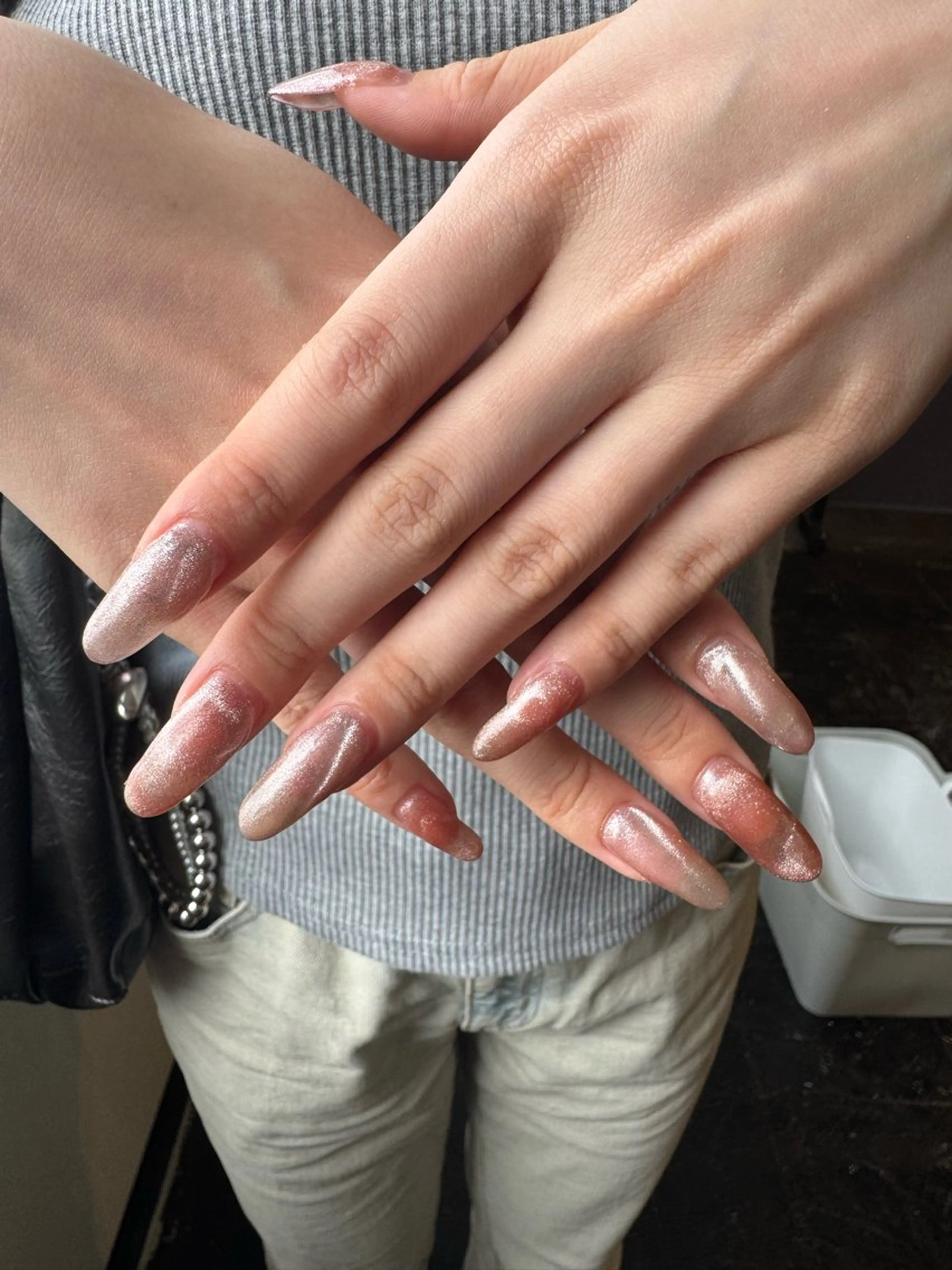 長さ出し10本（オフなし）長いお爪で指元が長く綺麗に見えます💎ワンカラーの写真