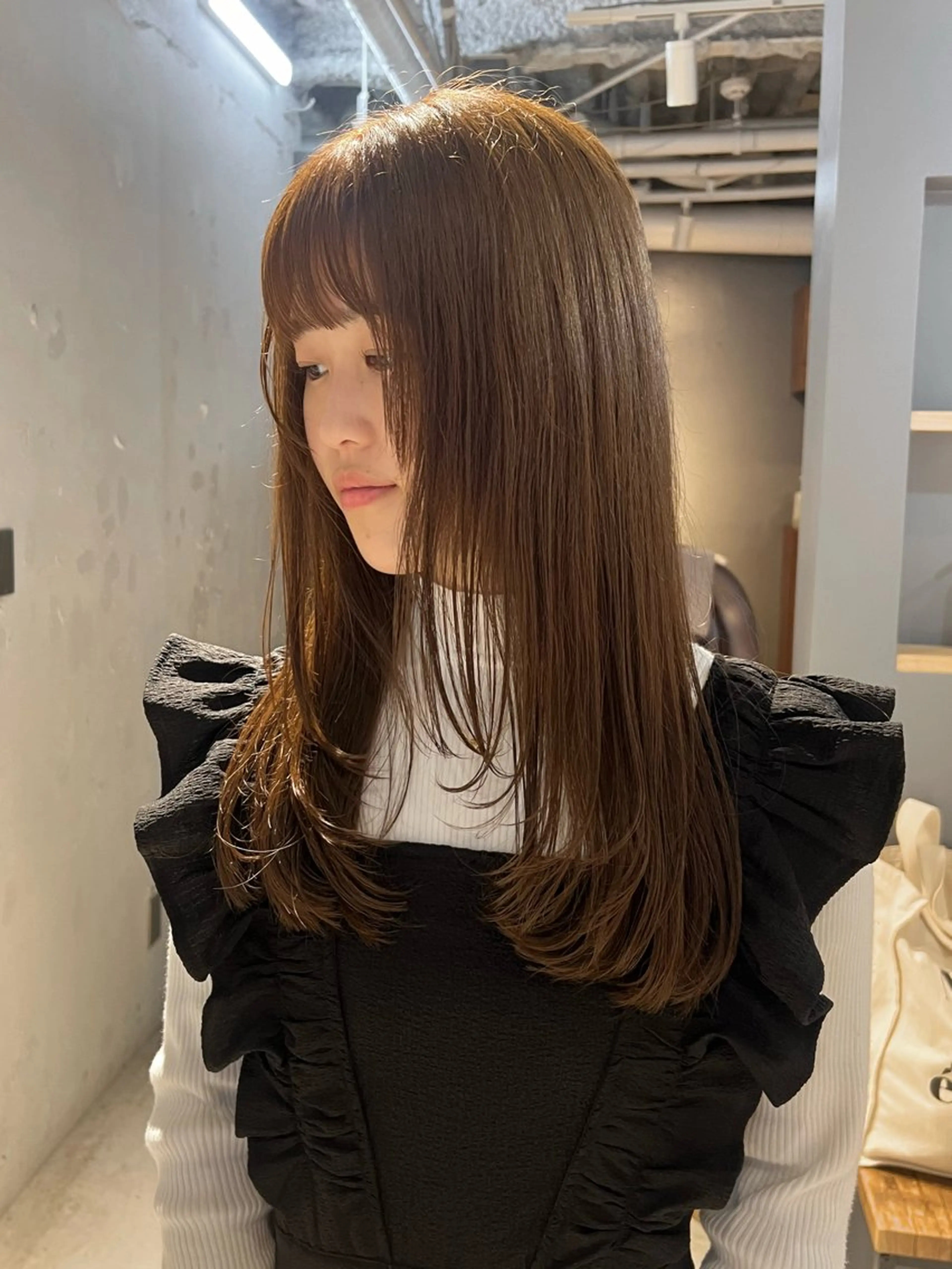 ロング 顔まわりレイヤー 顔周りカット レイヤーカット 吉祥寺/パーマ/ カラー/Abeのヘアスタイル