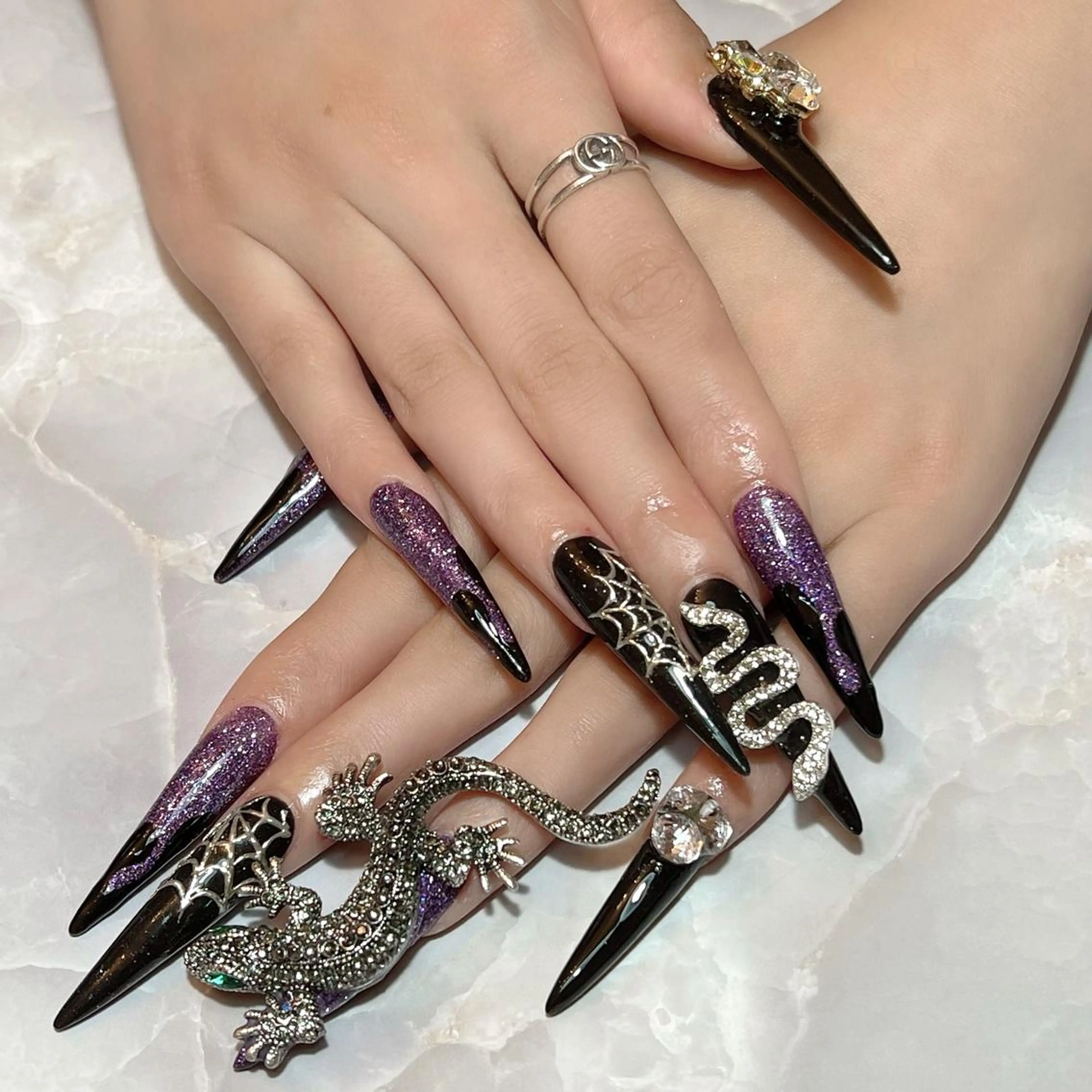 とにかく派手に❗️(12:00~18:00)💅スカルプ/長さだし/パーツゴテゴテアート付け放題の写真