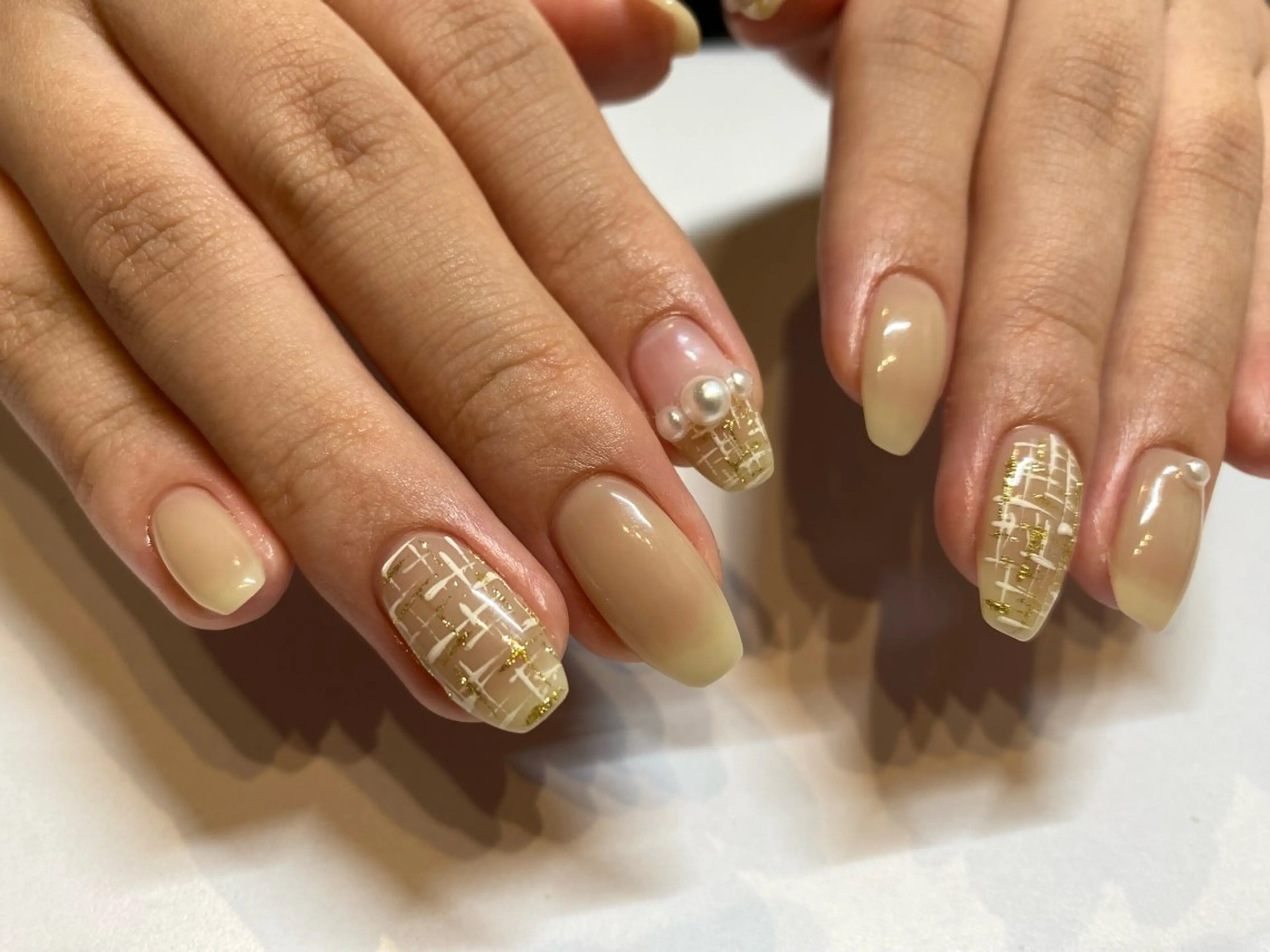 ネイル ツイードネイル ハンドネイル 表参道colore店 REICAのネイルデザイン