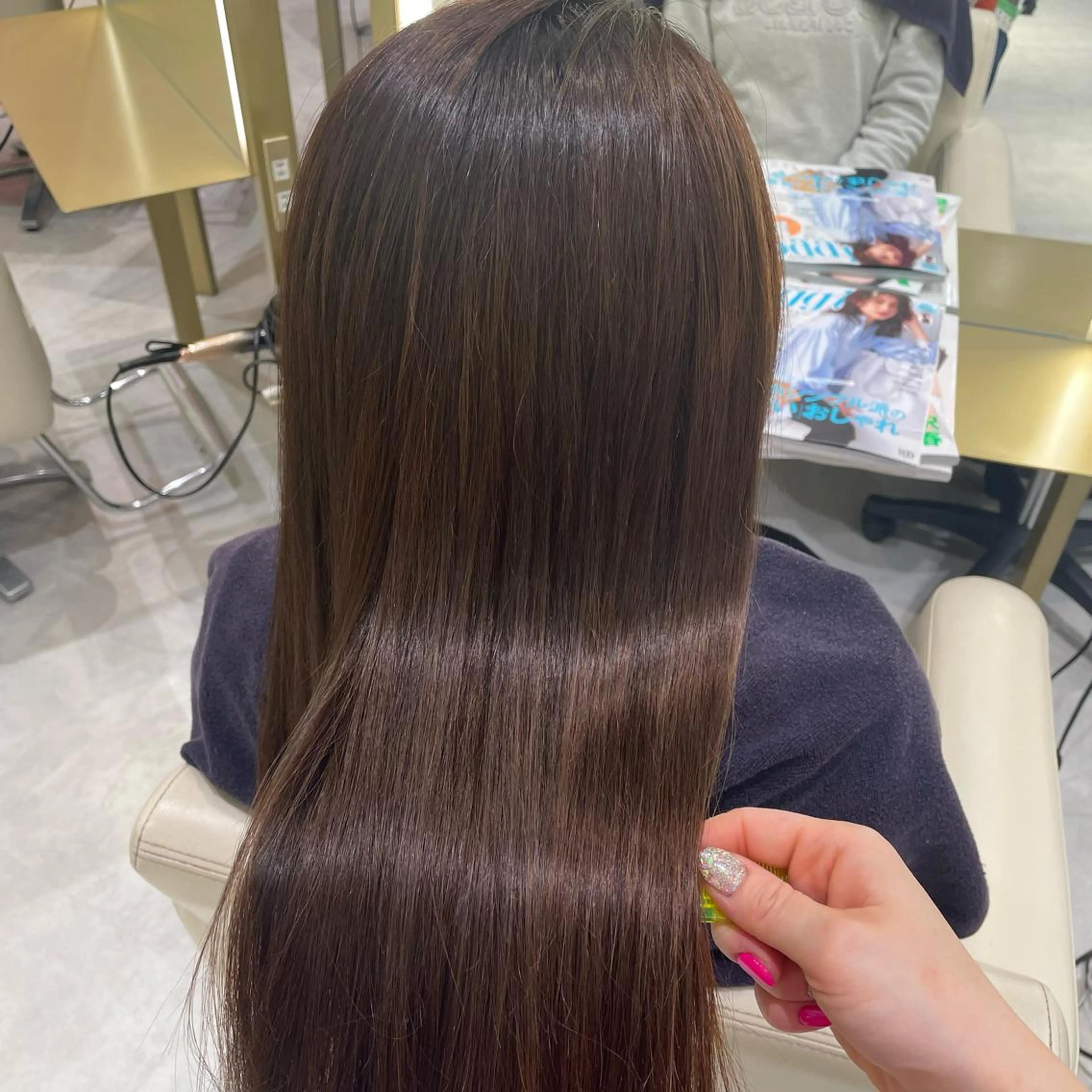 セミロング パーマモデル募集🌈 森脇帆南のヘアスタイル