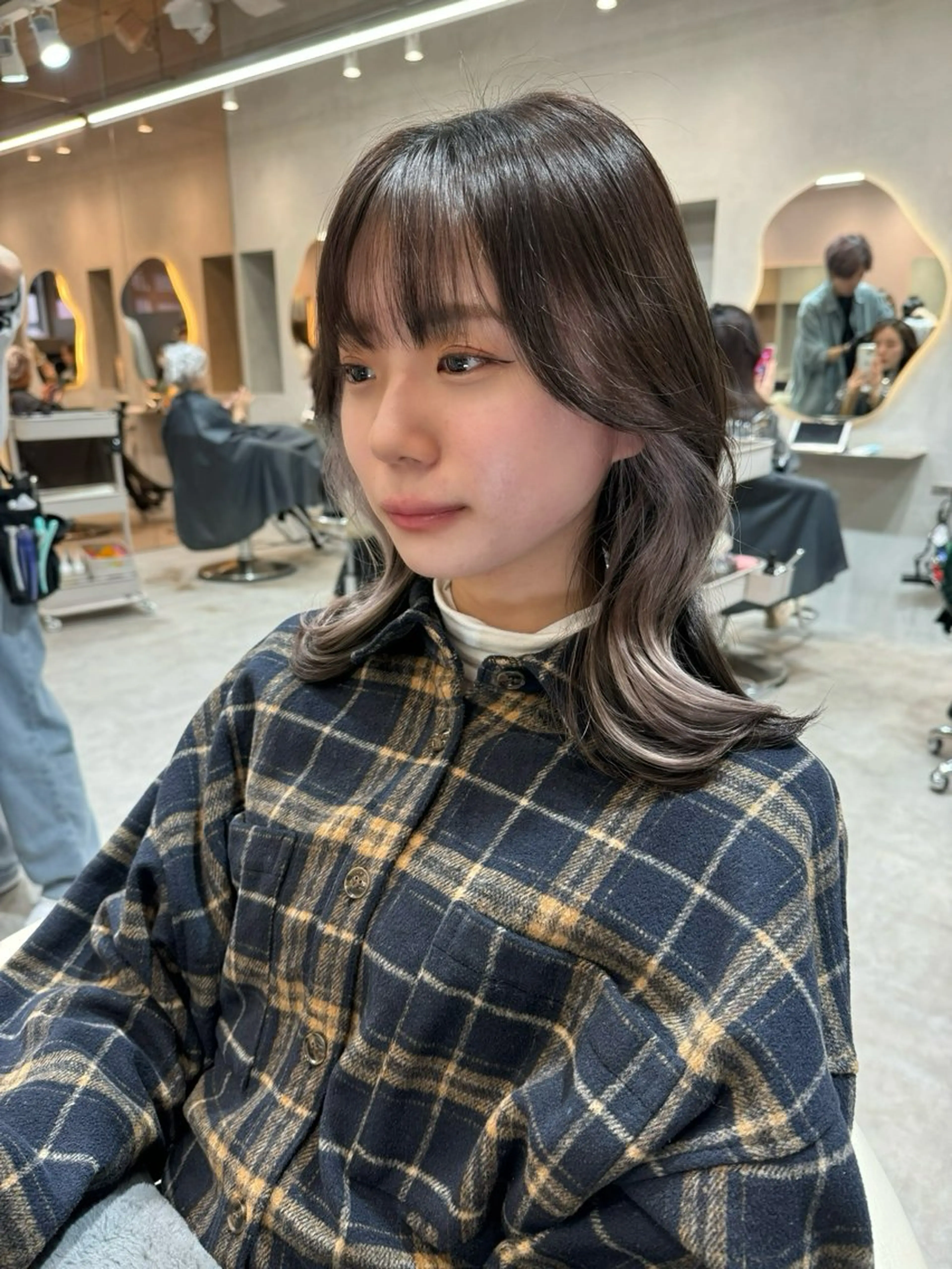 ミディアム カラー ヘアアレンジ 🔶似合わせセンター パート/ヤス🔶のヘアスタイル