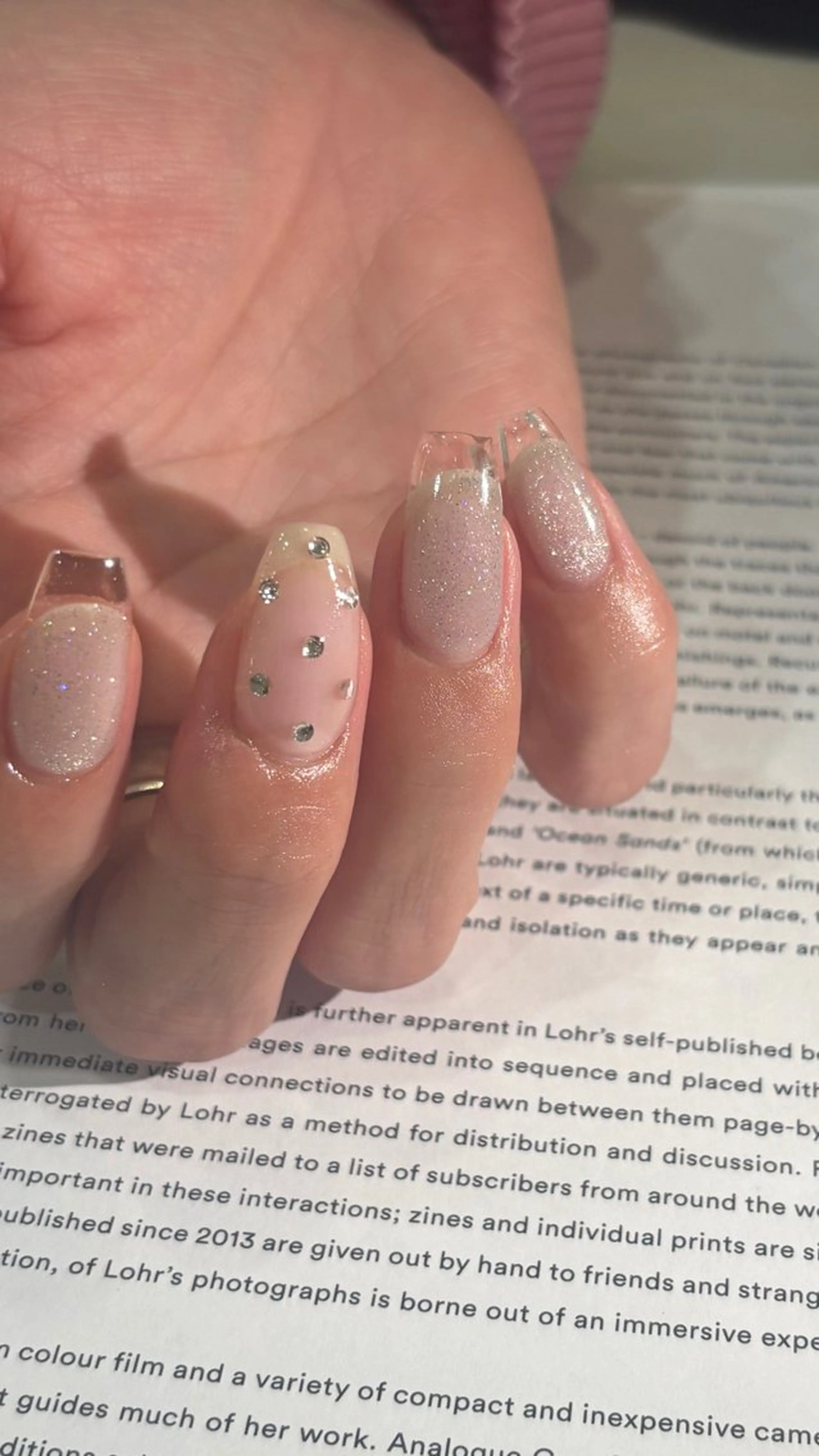 ネイル クリアネイル 長さ出し フレンチネイル mano Hanaのネイルデザイン