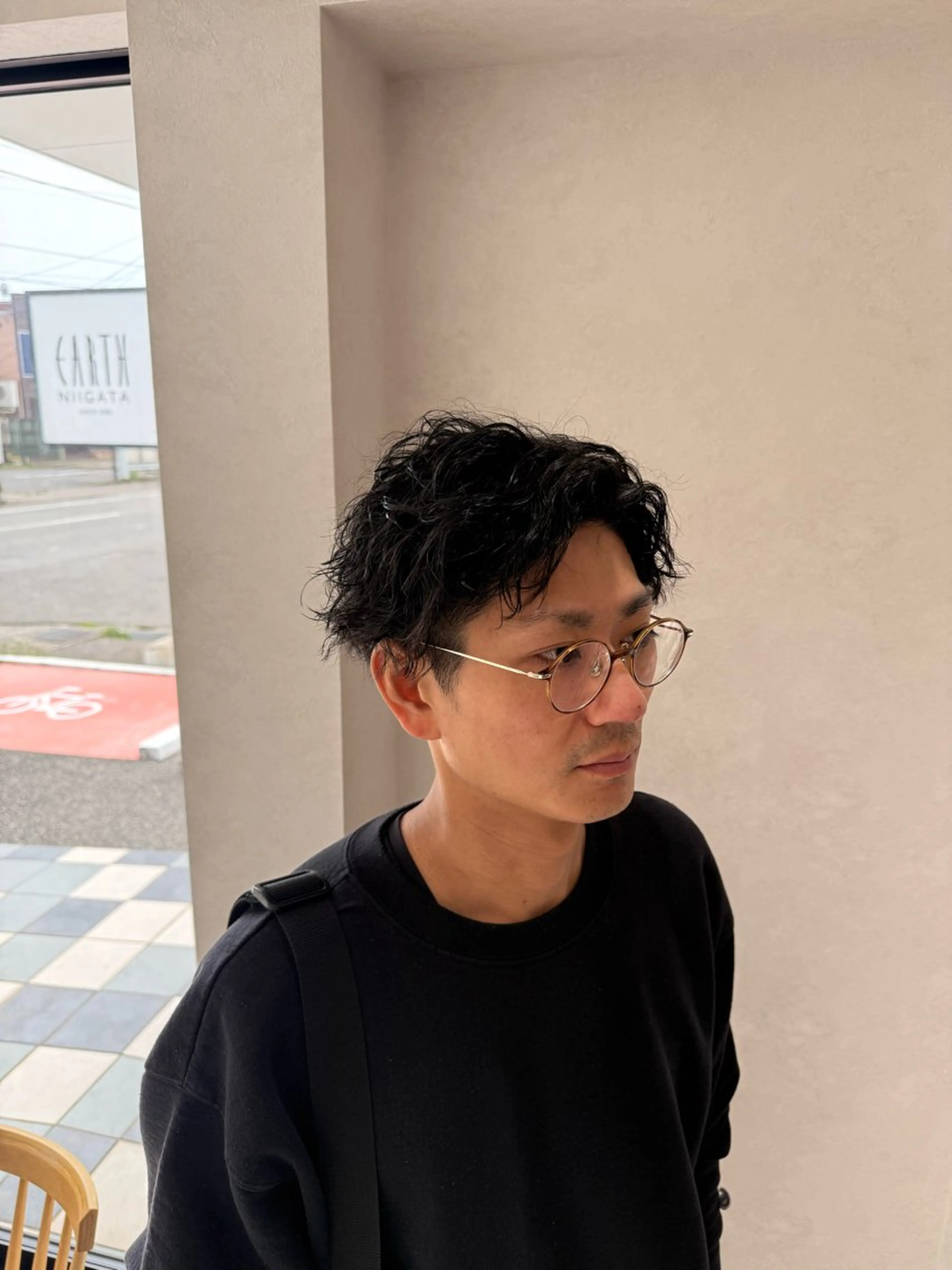 パーマ メンズ 花野 郁登のヘアスタイル