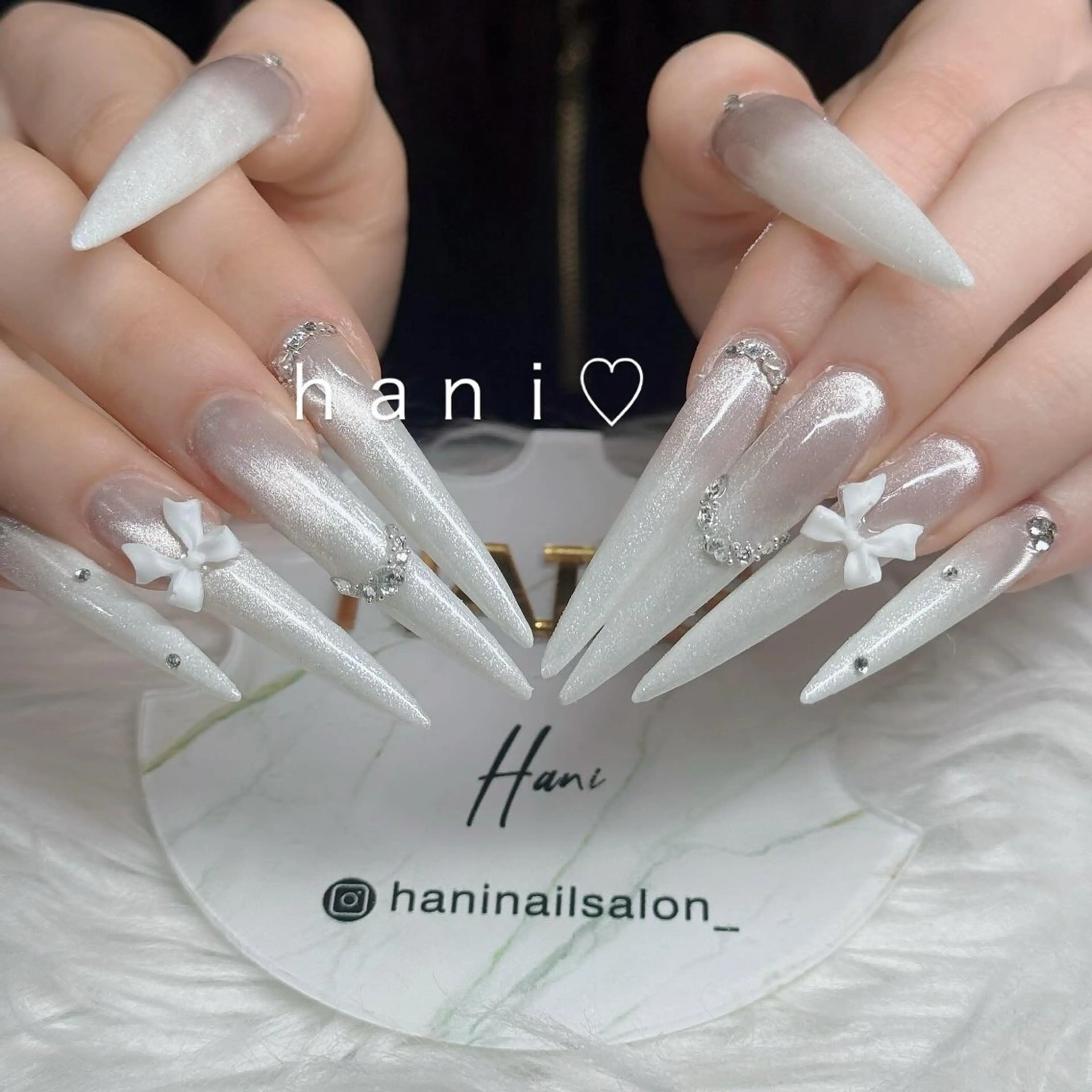 ネイル フットネイル フレンチネイル グラデーション 韓国ネイル ロングネイル ハンドネイル Hani Nail Salonのネイルデザイン