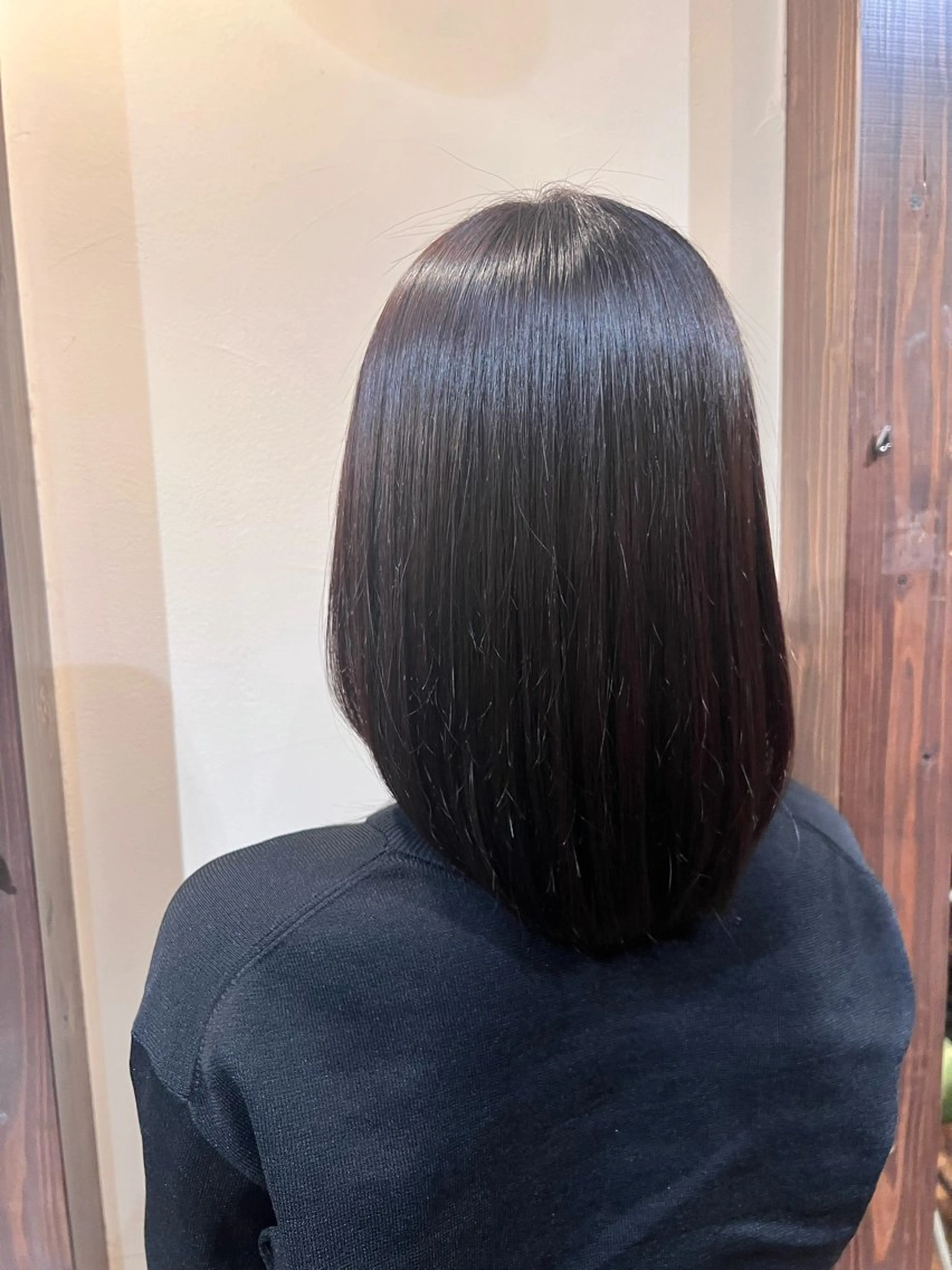 ミディアム 縮毛矯正 まゆ/髪質改善 ストレート/スパ🫧のヘアスタイル