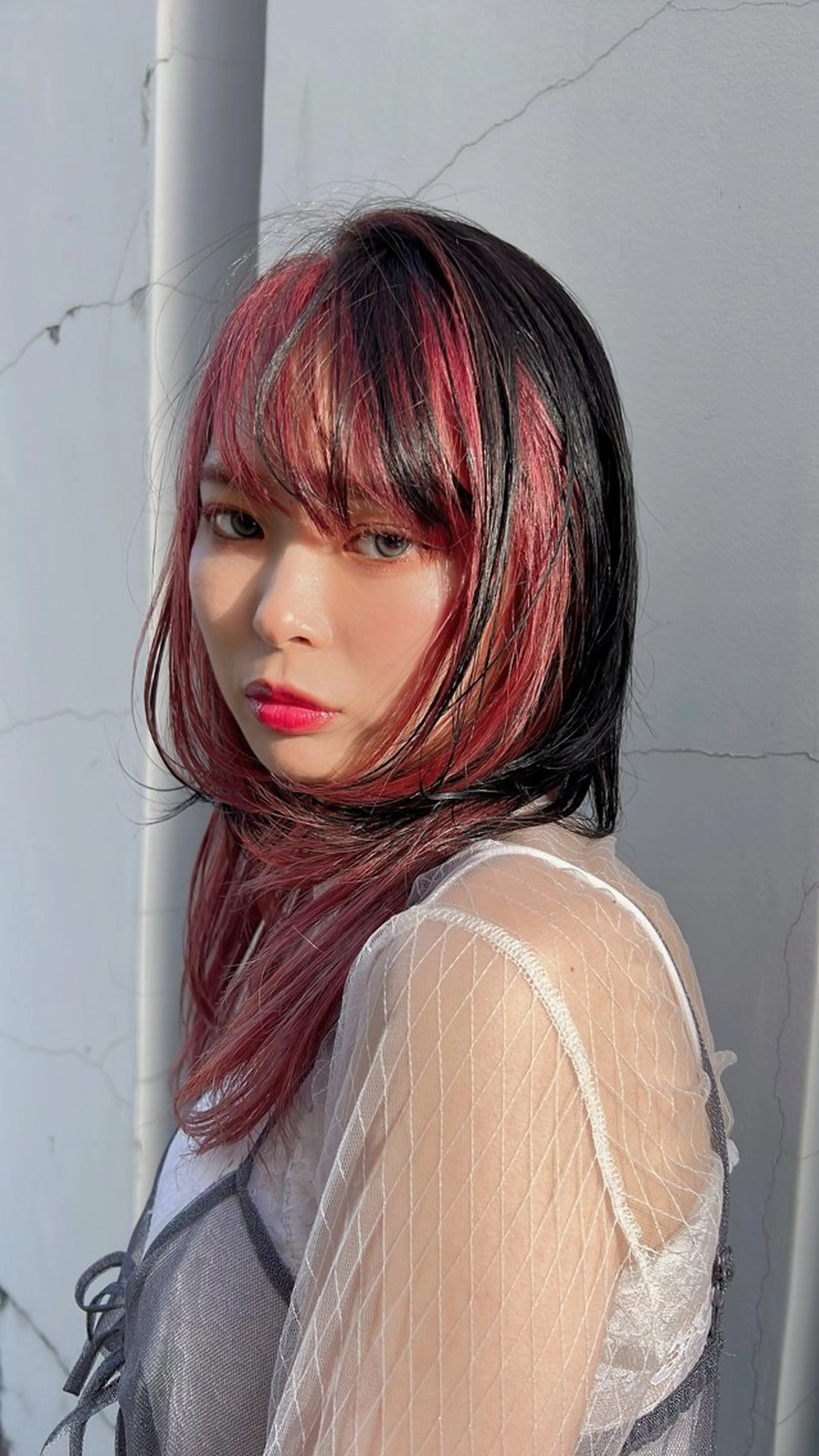 ロング カラー 譜久島 かりんのヘアスタイル