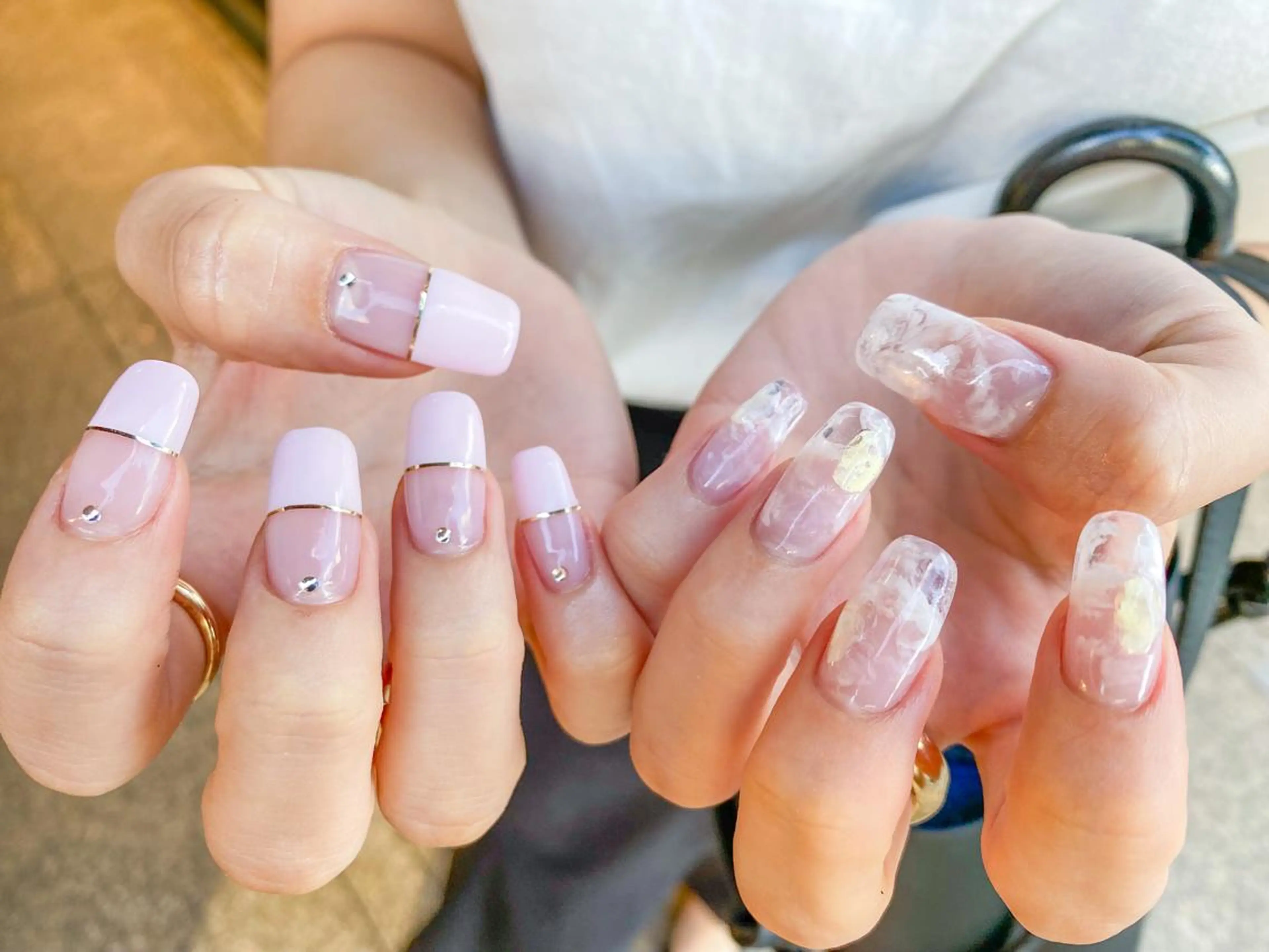 ネイル 長さ出し シンプルネイル ハンドネイル 表参道colore店 REICAのネイルデザイン