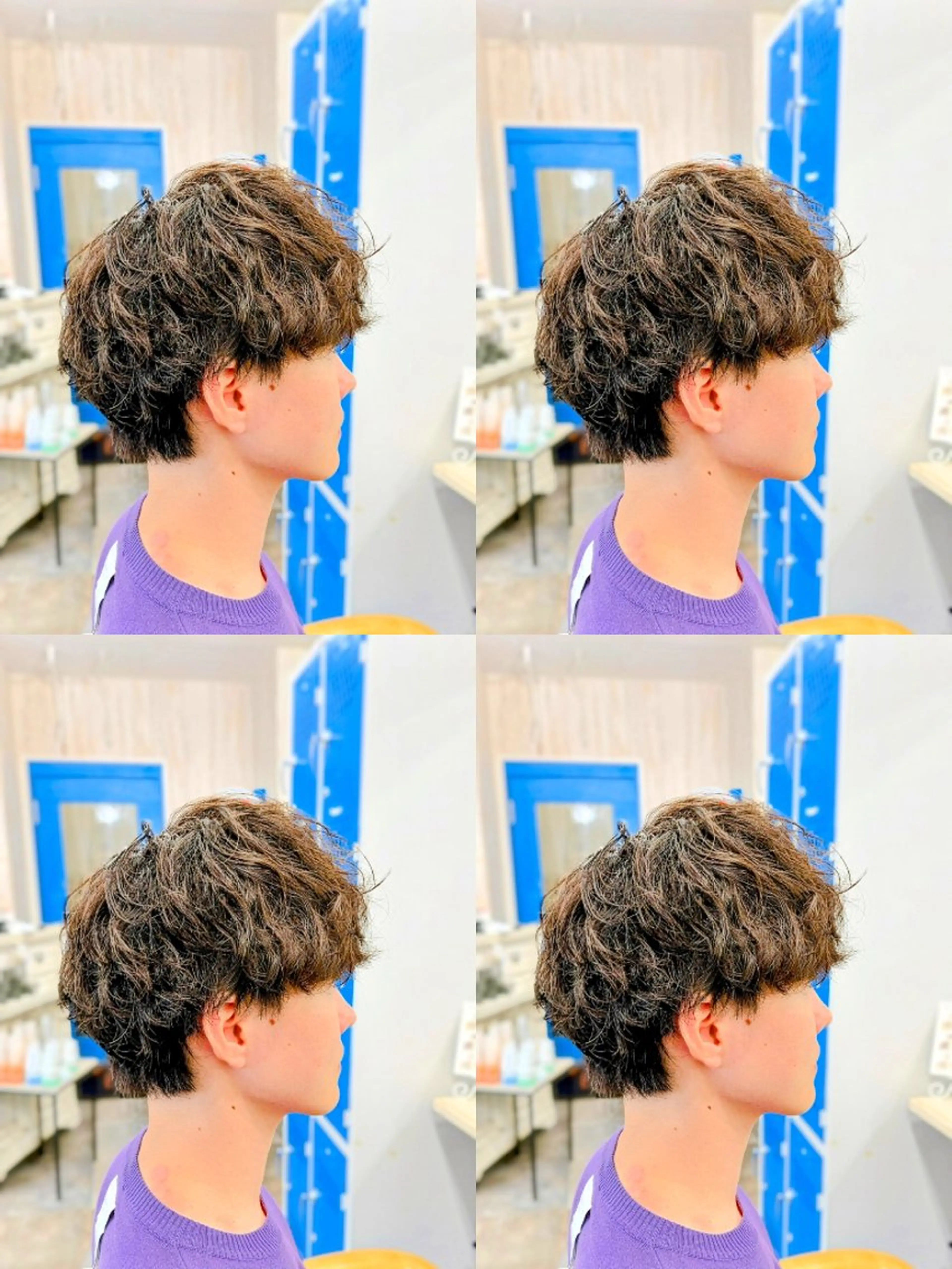 メンズ パーマ メンズパーマ 刈り上げ カット パーマ トリートメント メンズパーマ/顔周り レイヤーカット/えののヘアスタイル