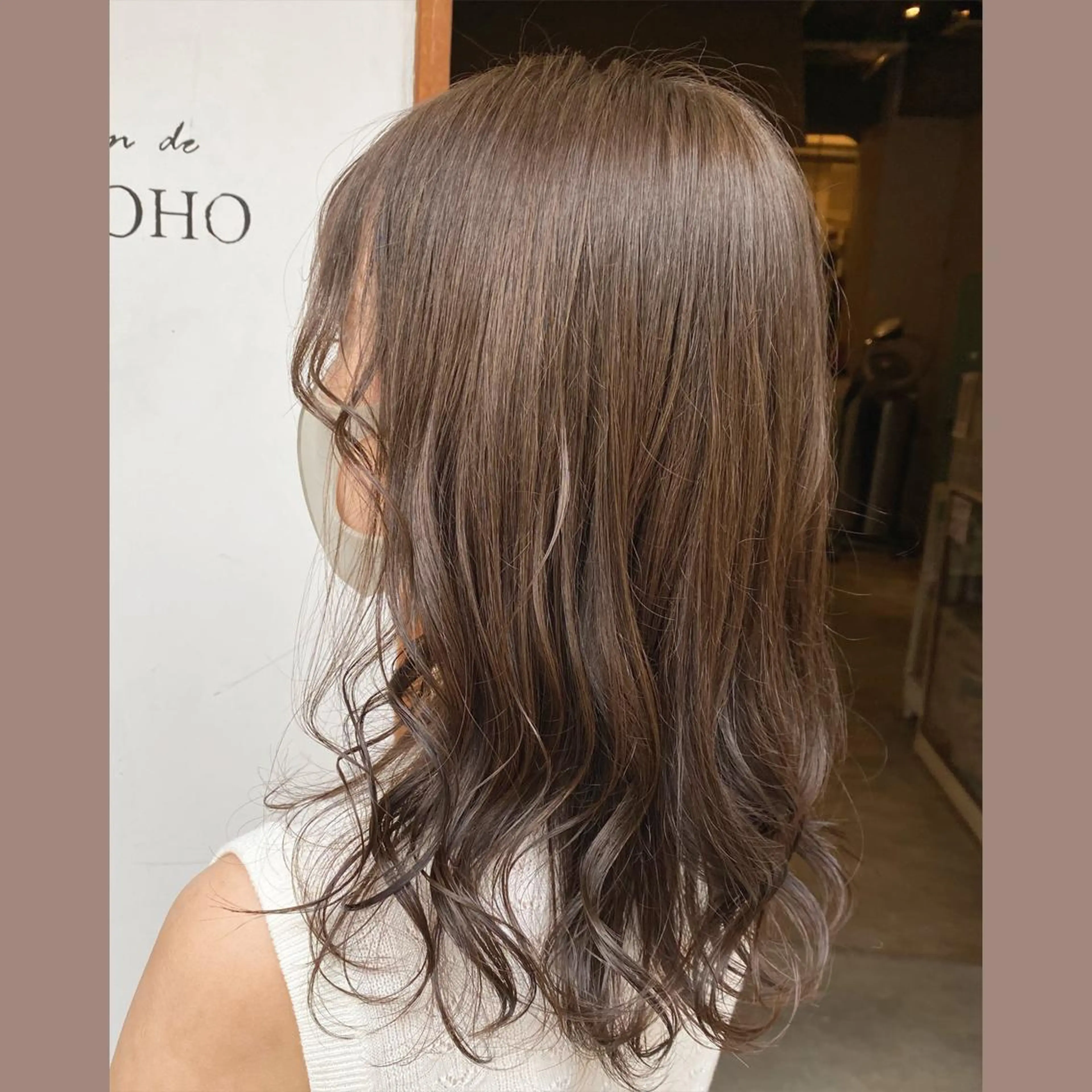 セミロング カット ヘアカラー トリートメント 𓅰なかがわ ふみな𓅯のヘアスタイル