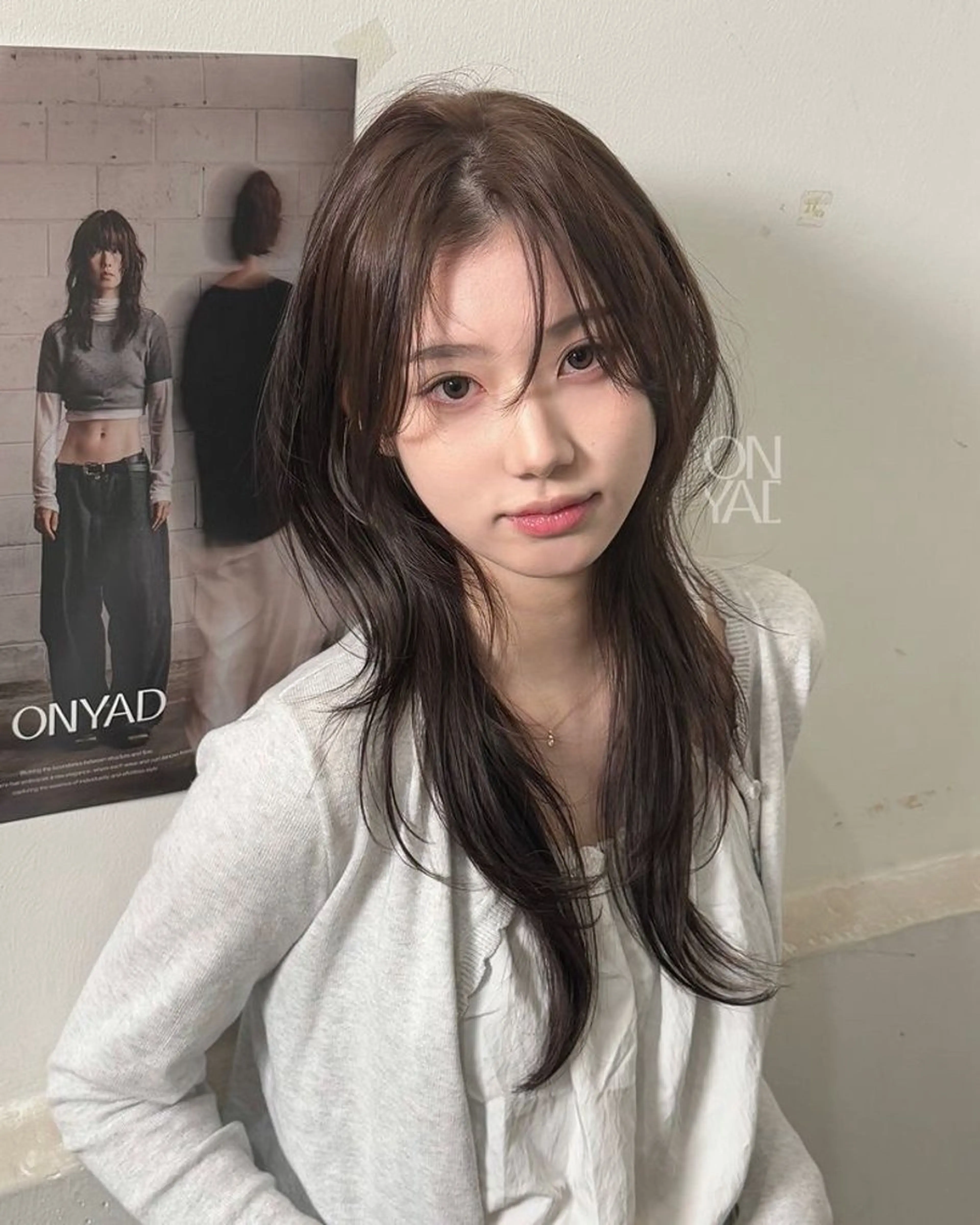 ロング ハッシュカット 韓国アンニュイ/ アミのヘアスタイル