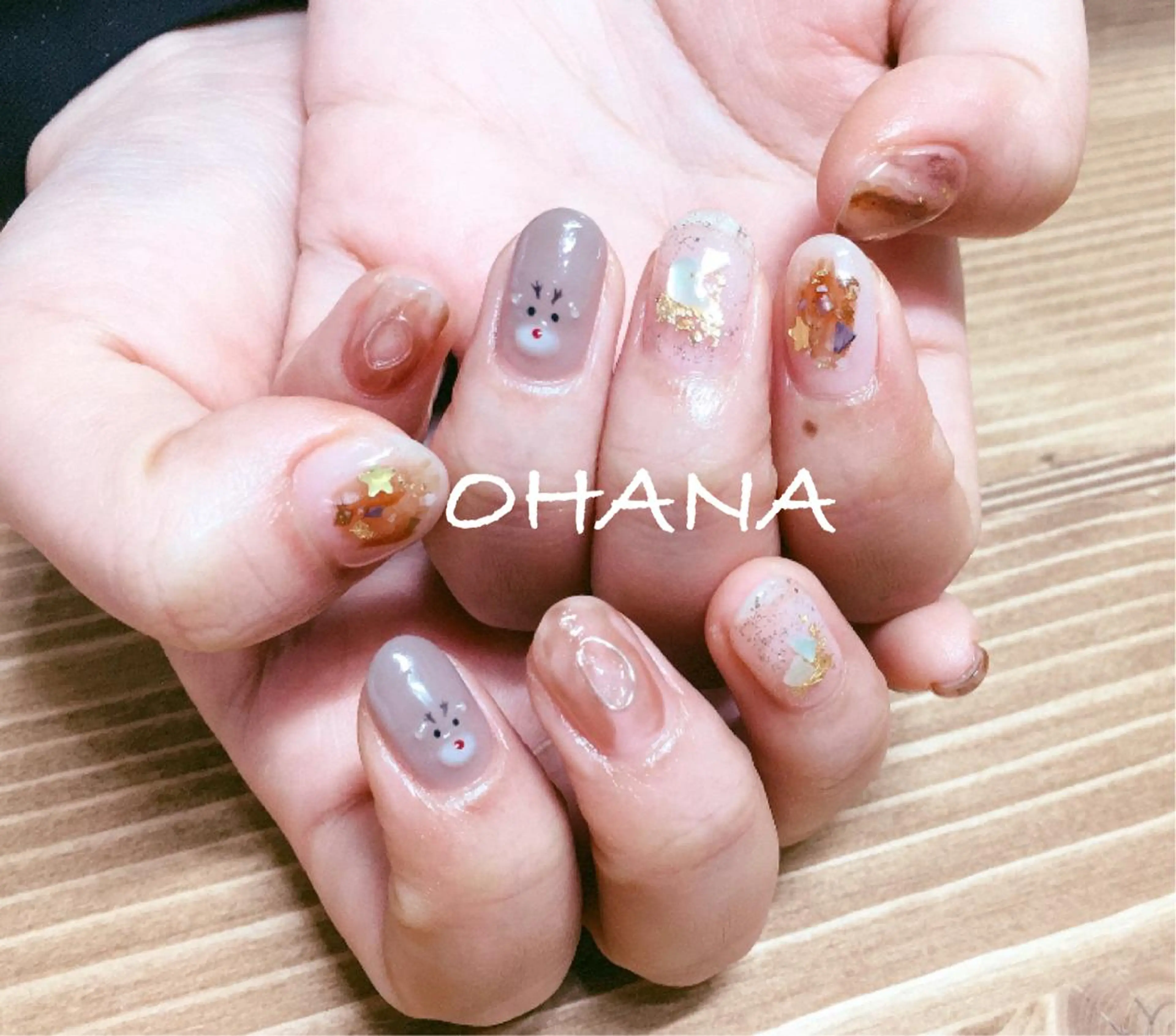ネイル べっ甲ネイル フットネイル マグネットネイル ミラーネイル ニュアンスネイル nailroom  OHANA所属・nailroom OHANA🌴のネイルデザイン