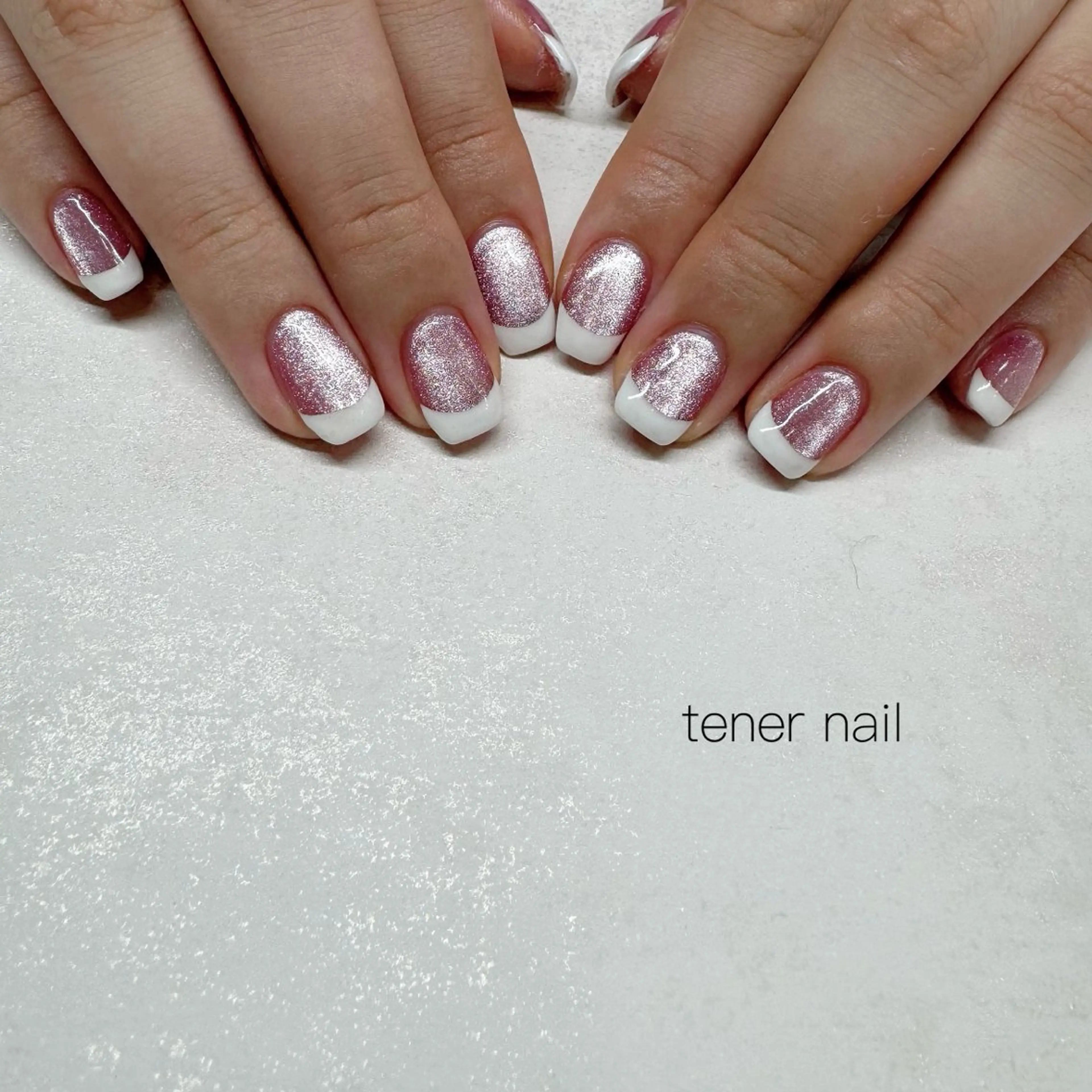 ネイル フレンチネイル マグネットネイル ハンドネイル テネルネイル tener nailのネイルデザイン