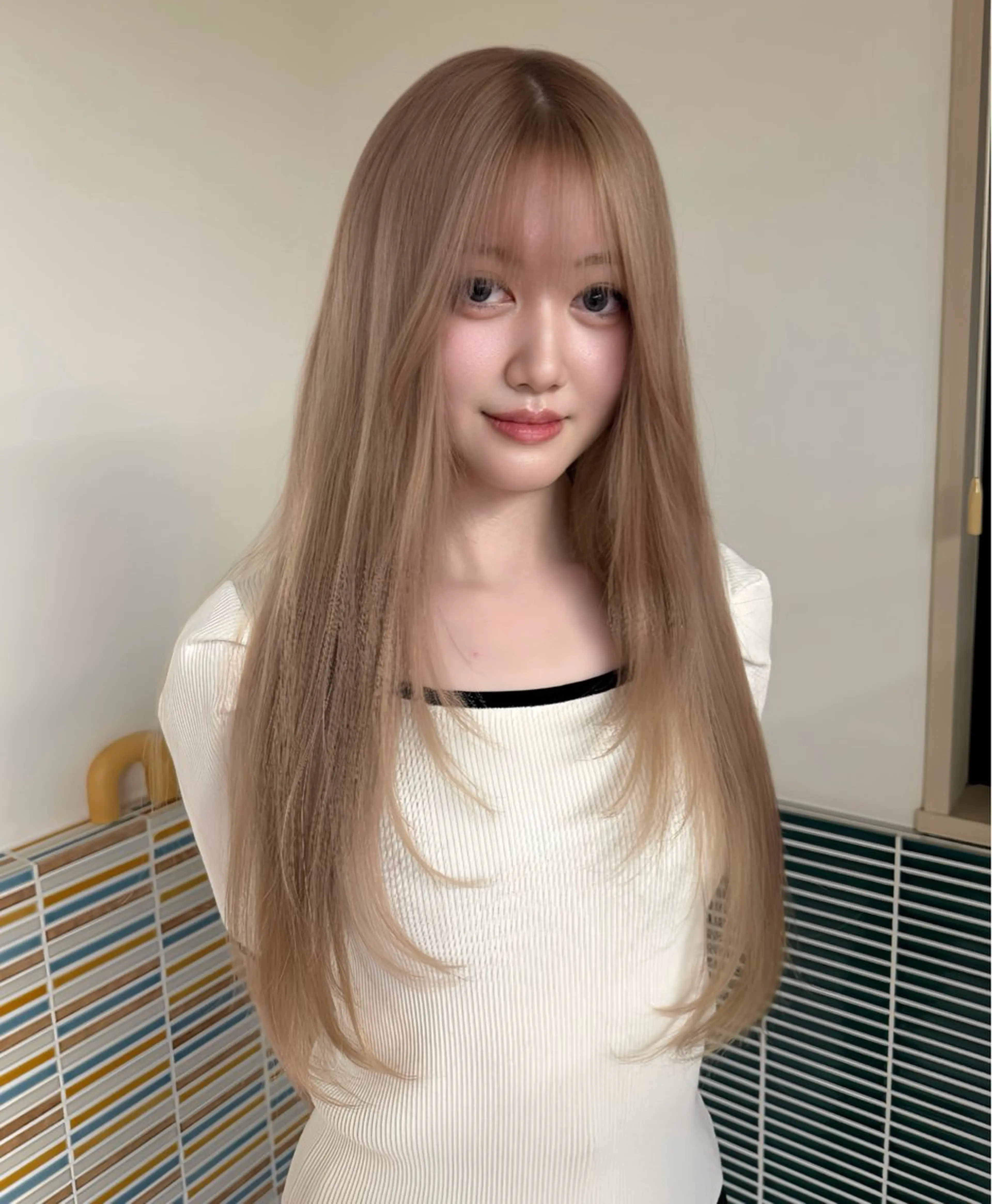 ロング カラー ヘアカラー カラー特化/ブリーチ 梅田中崎町/あかりのヘアスタイル