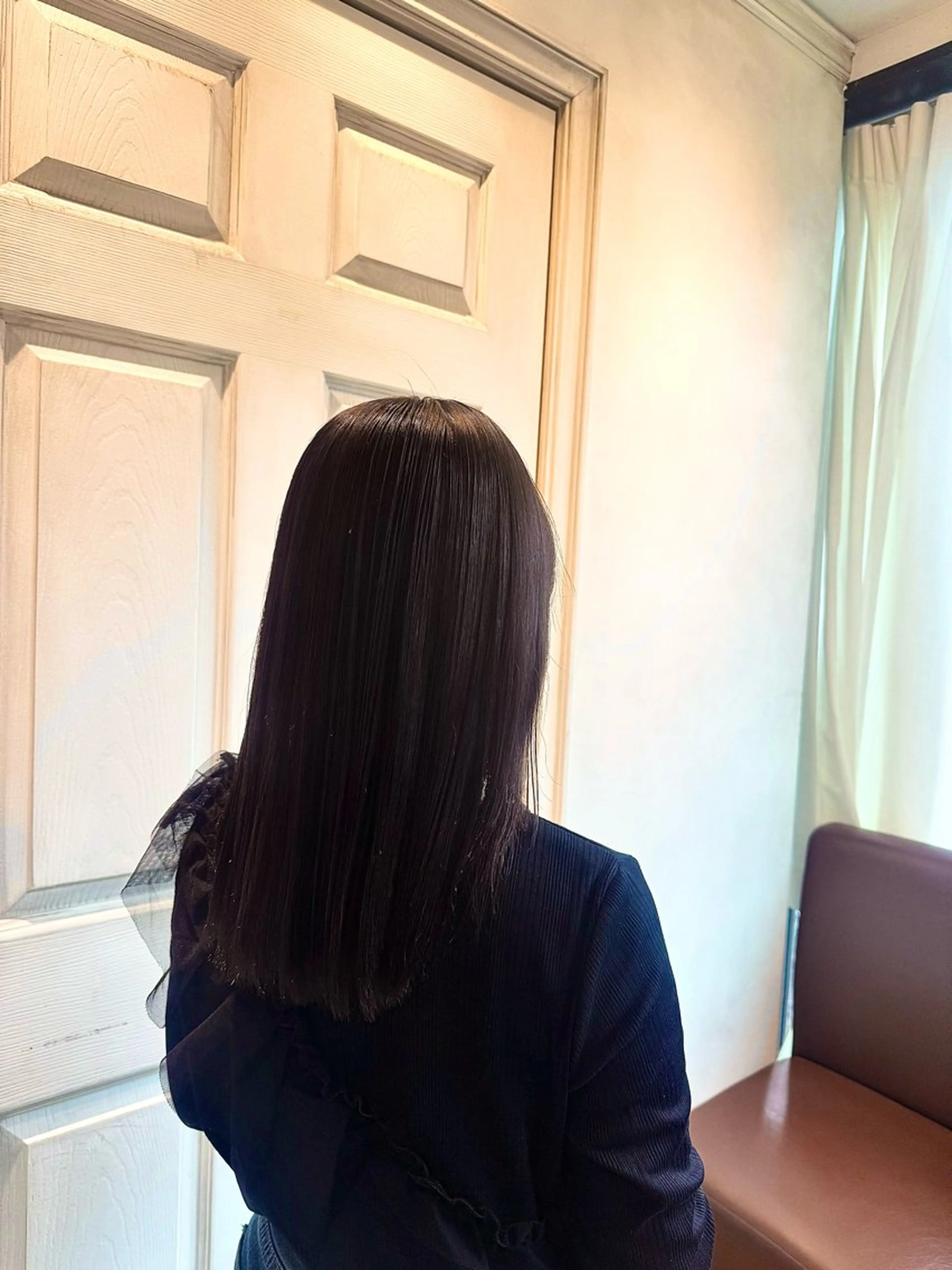 ロング 縮毛矯正 透明感カラー💜 モテ髪 空陽💙のヘアスタイル