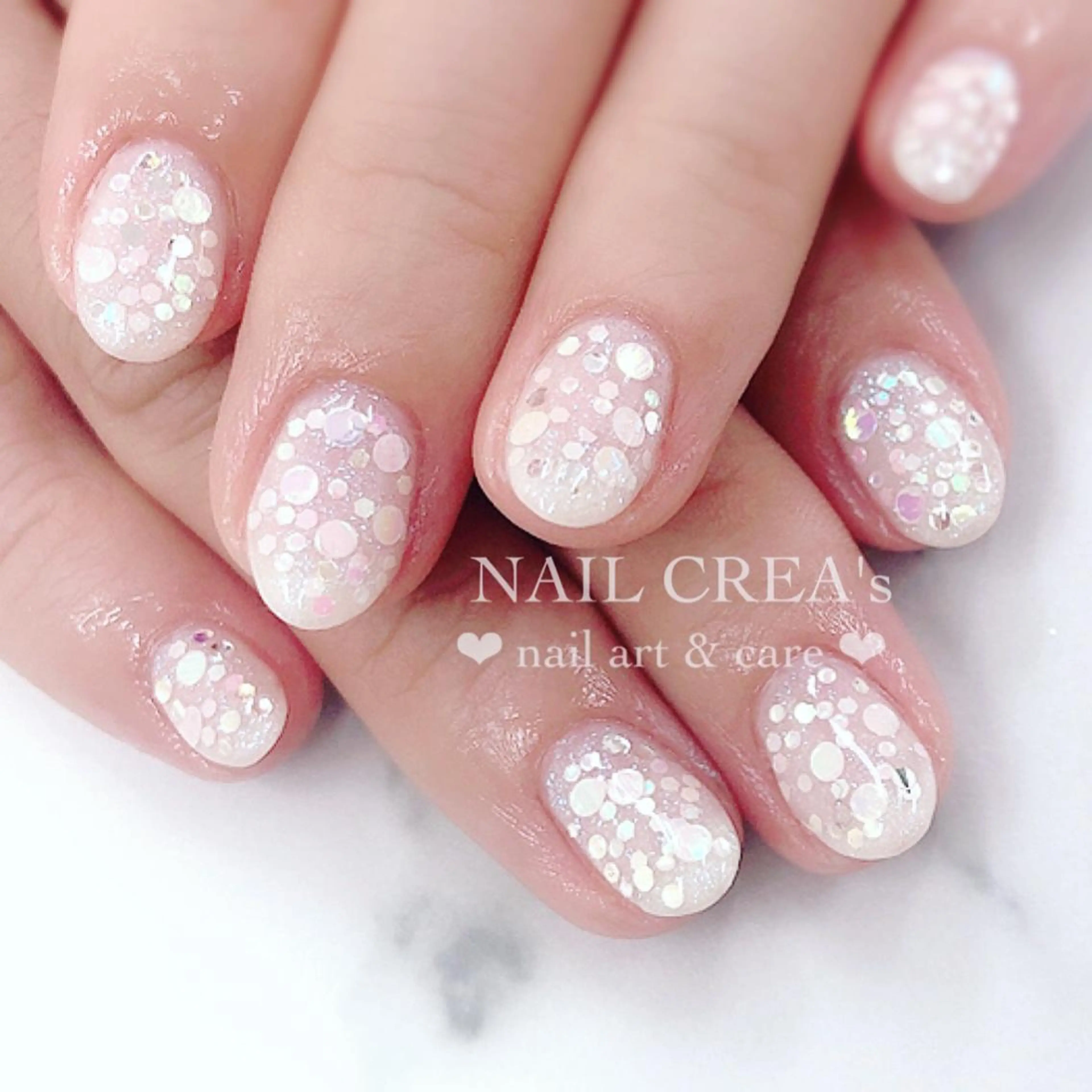 ネイル オーロラネイル キラキラネイル NAIL CREAs ネイルクレアズのネイルデザイン