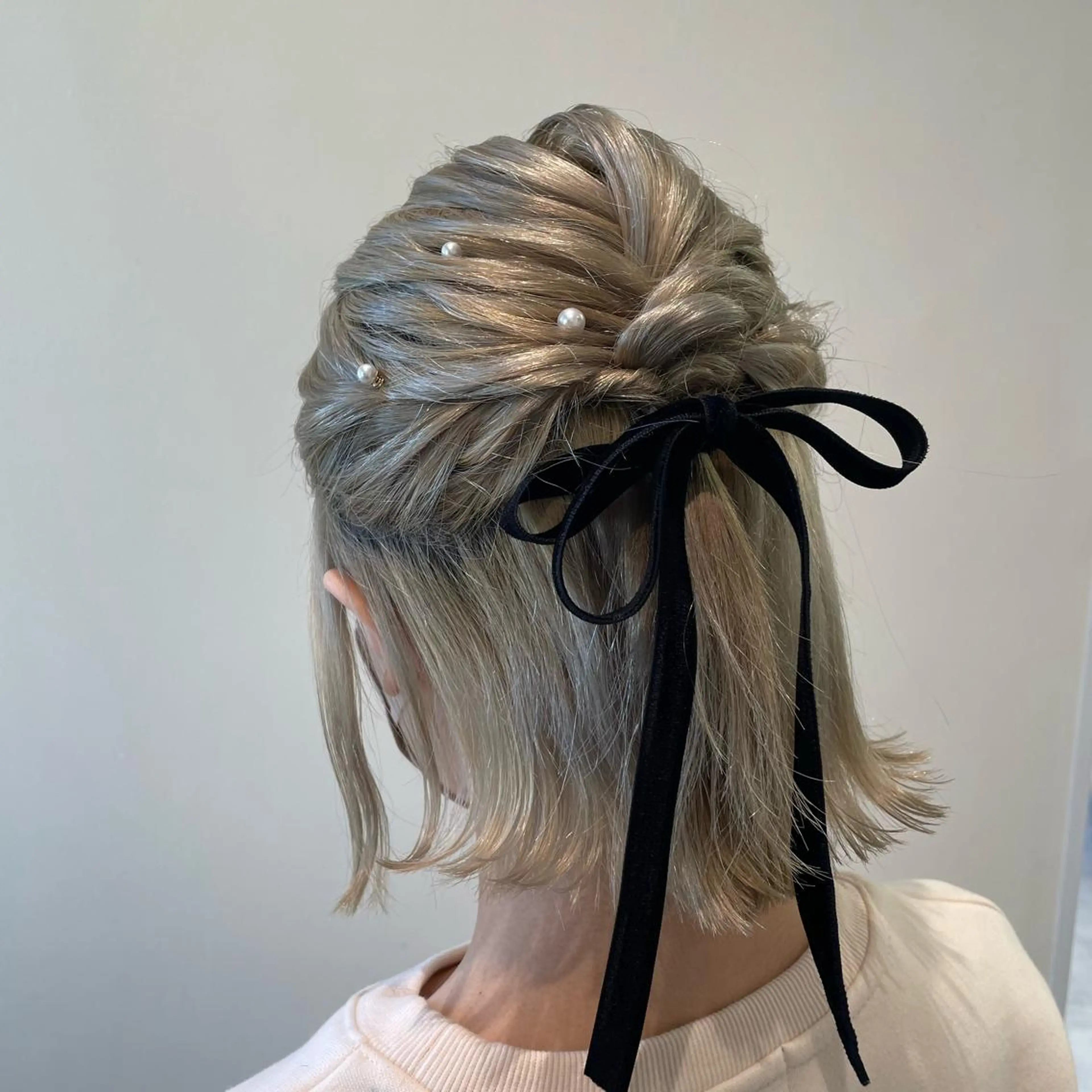 ヘアアレンジ 結婚式・ブライダル ボブ/透明感 カラー /風花のヘアスタイル