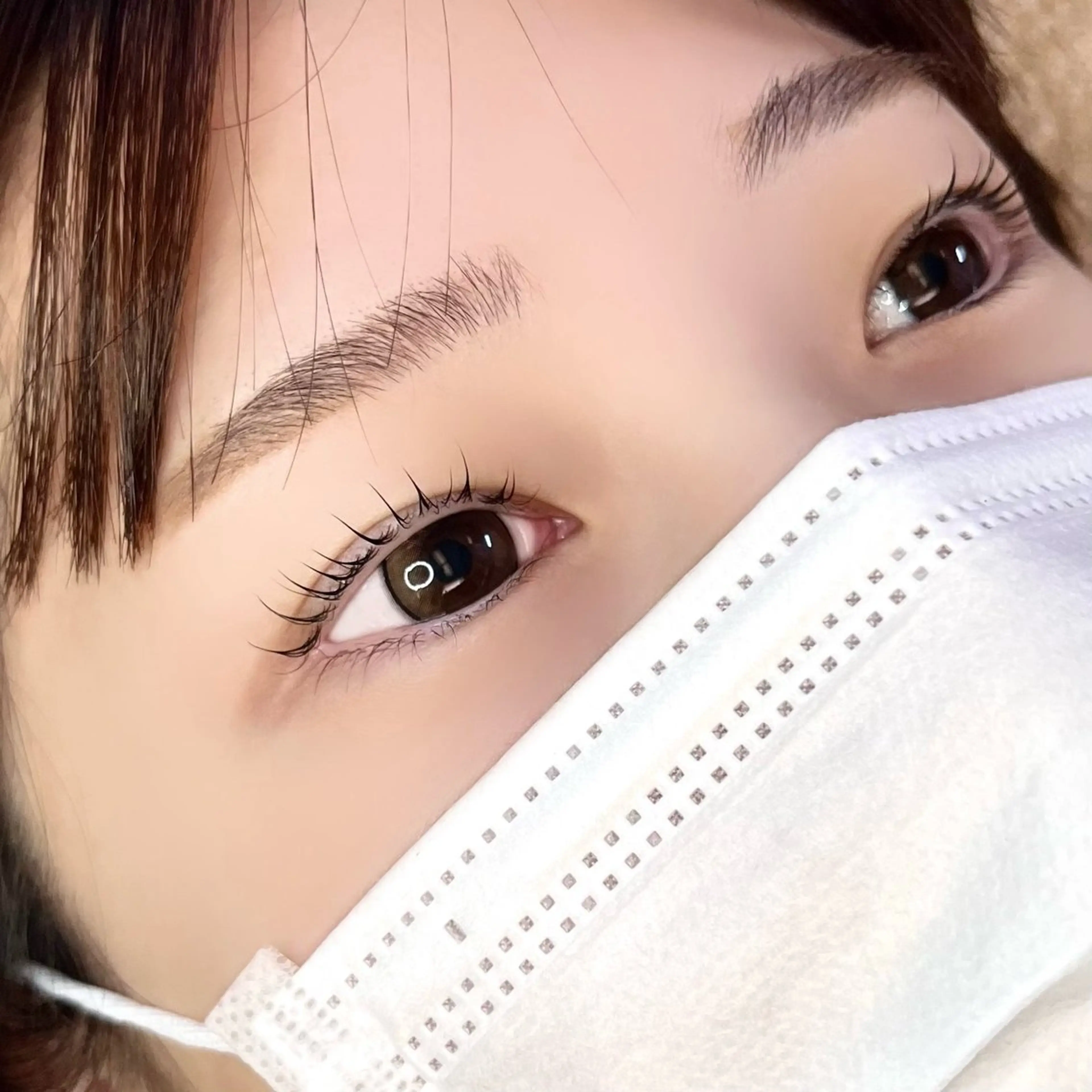 マツエク・マツパ 束感まつ毛 ナチュラル 一重×まつ毛パーマ 板坂 真依のマツエク・マツパデザイン