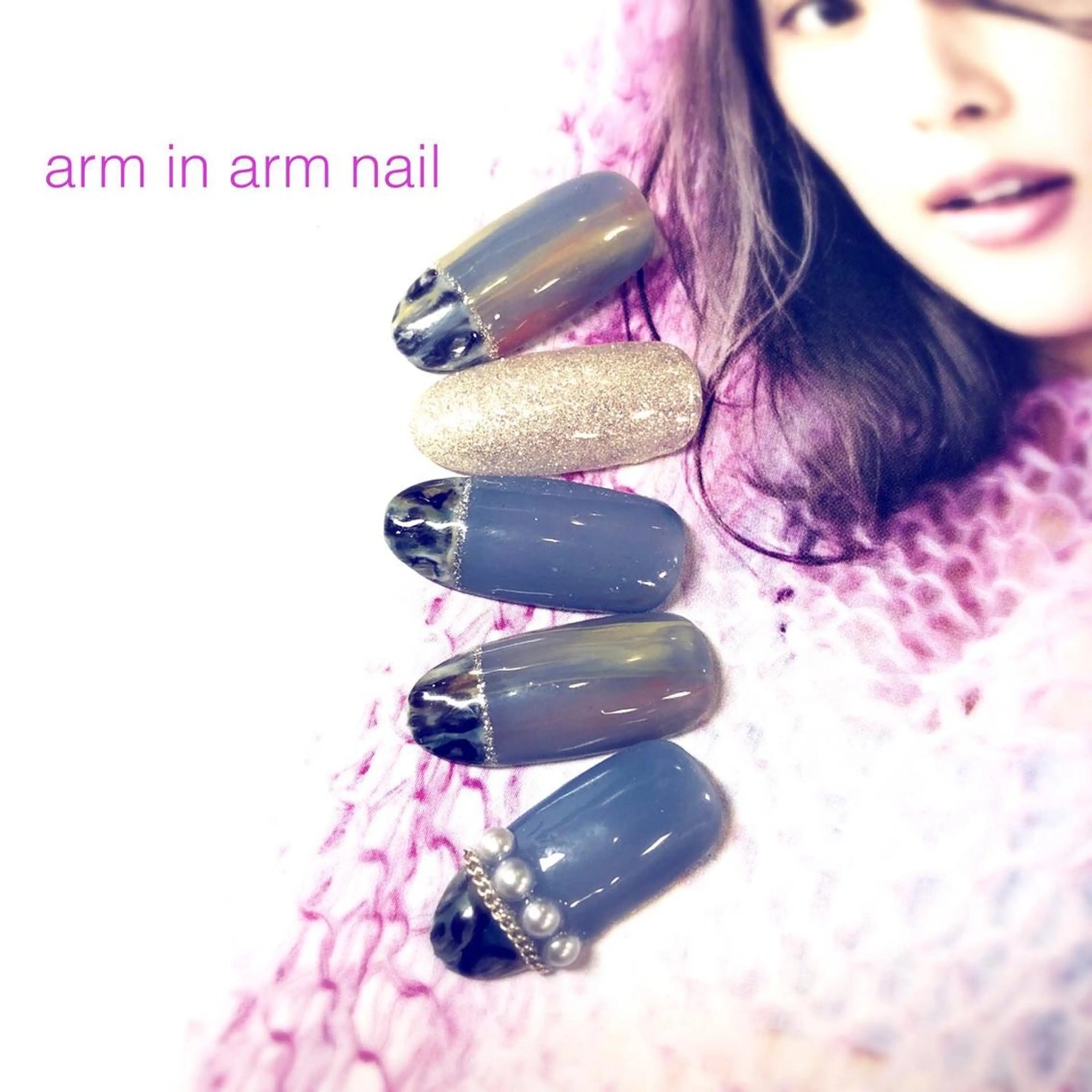 ネイル arm in arm ︎✿Yamamotoのマツエク・マツパデザイン