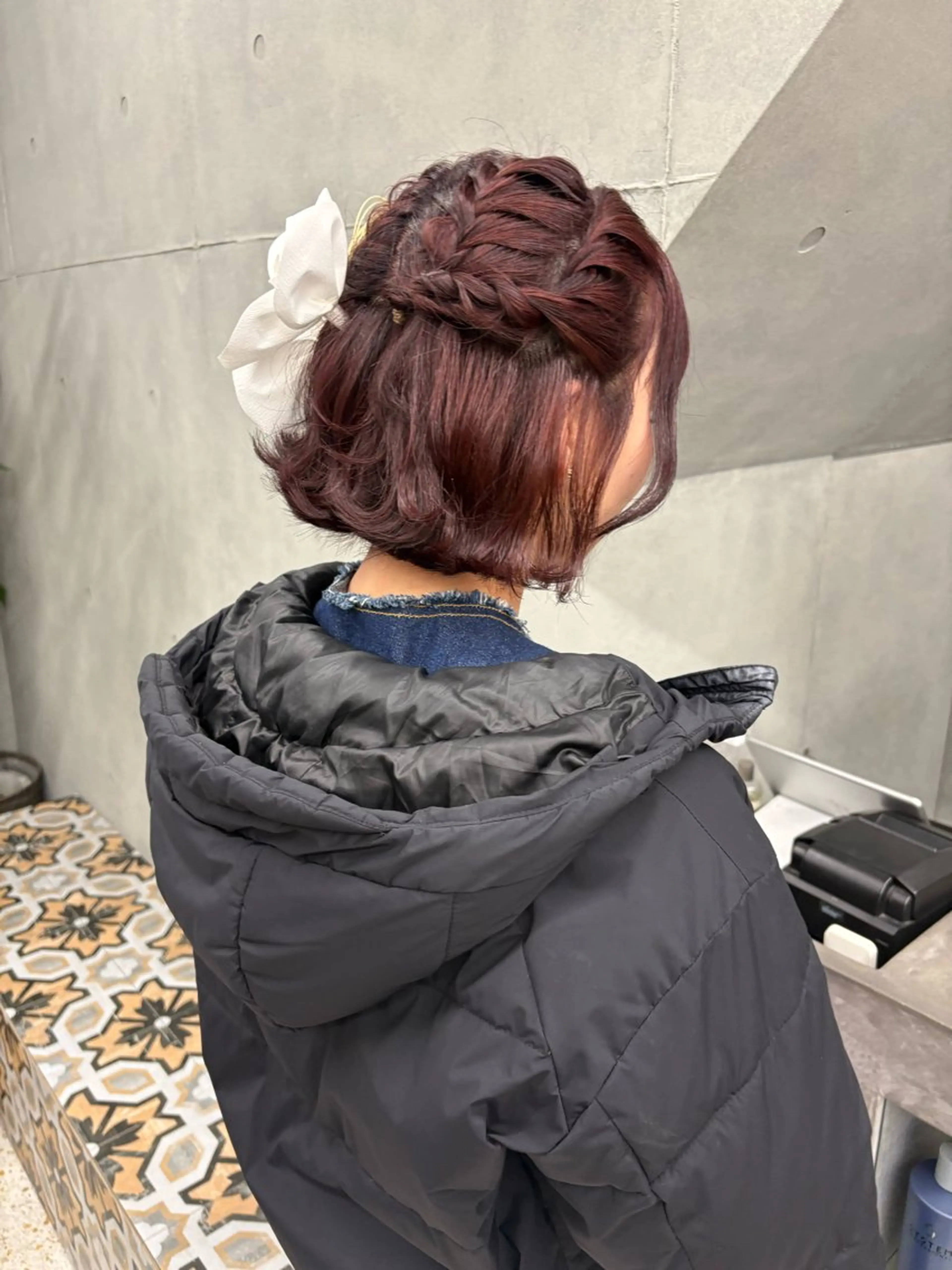 ショート ヘアアレンジ 卒業式のヘアスタイル ヘアセット blink所属・暖色/ブラウン/ 透明感/ゆうかのヘアスタイル